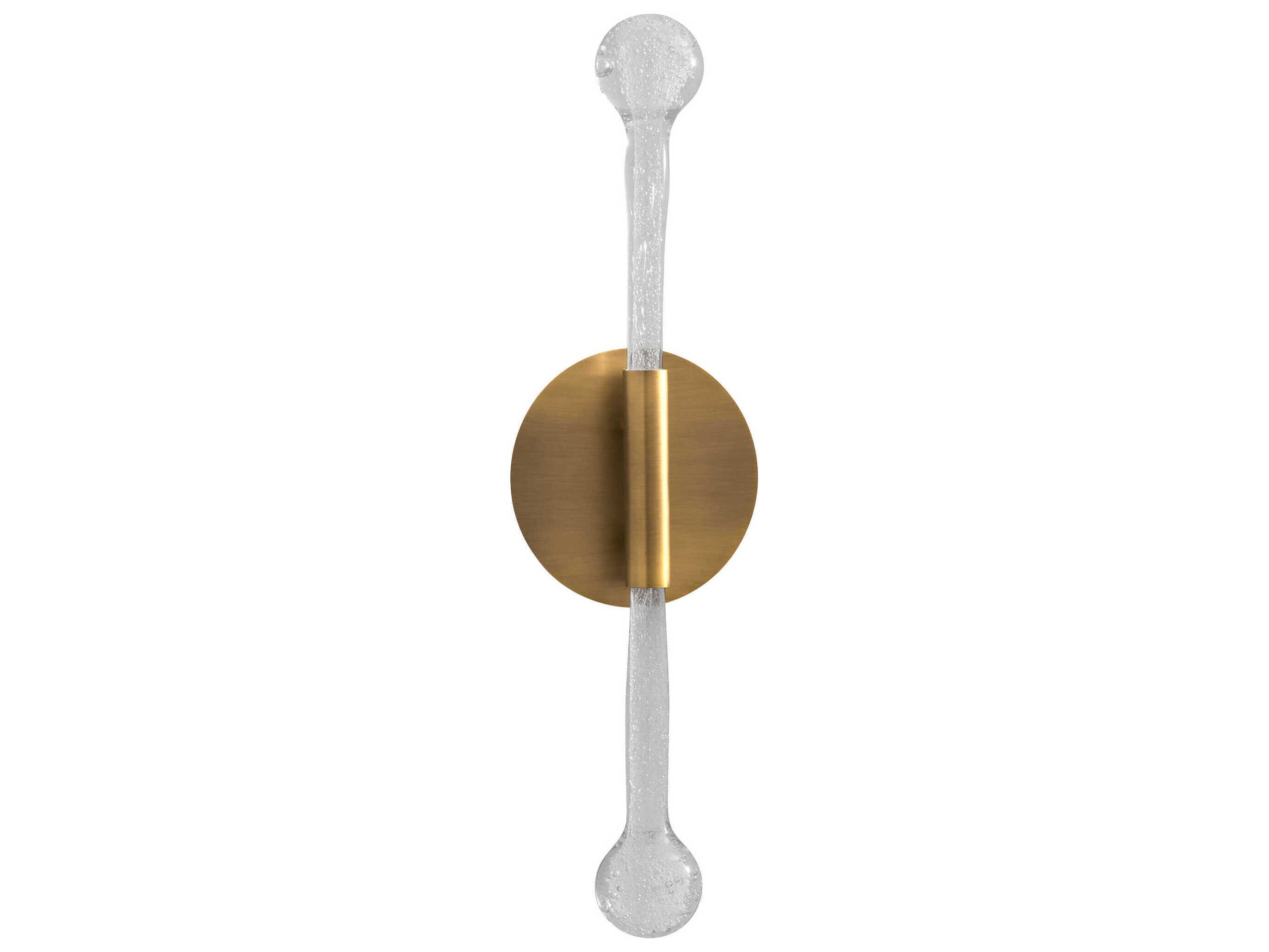 Oxygen by Quorum Manhattan 2-Light Brushed Brass Wall Sconce