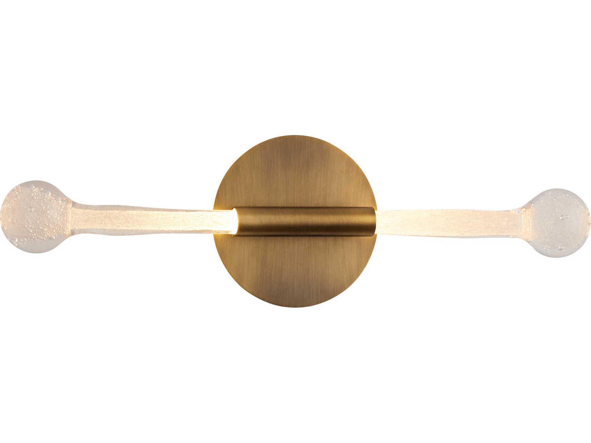 Oxygen by Quorum Manhattan 2-Light Brushed Brass Wall Sconce