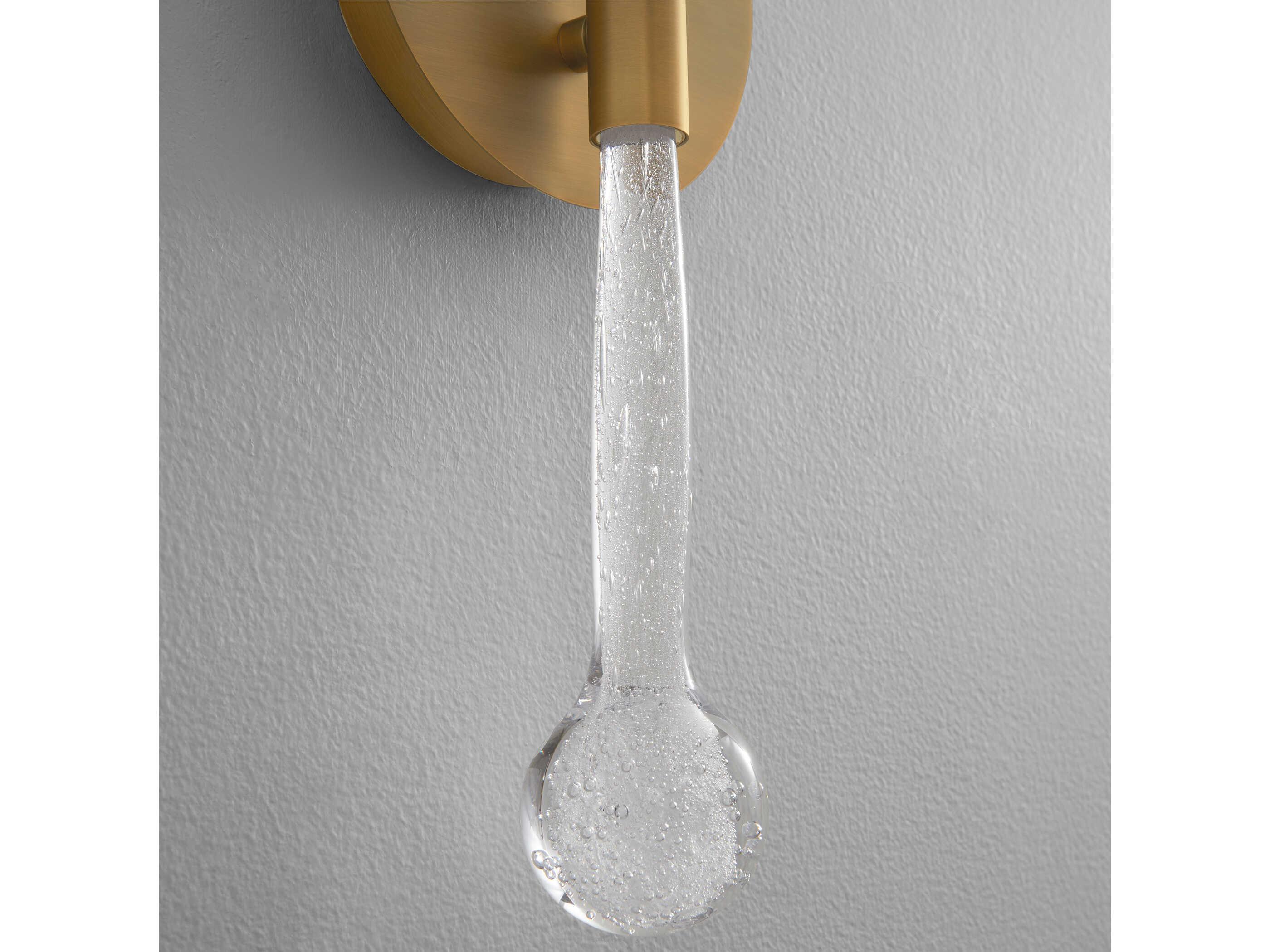 Oxygen by Quorum Manhattan 2-Light Brushed Brass Wall Sconce