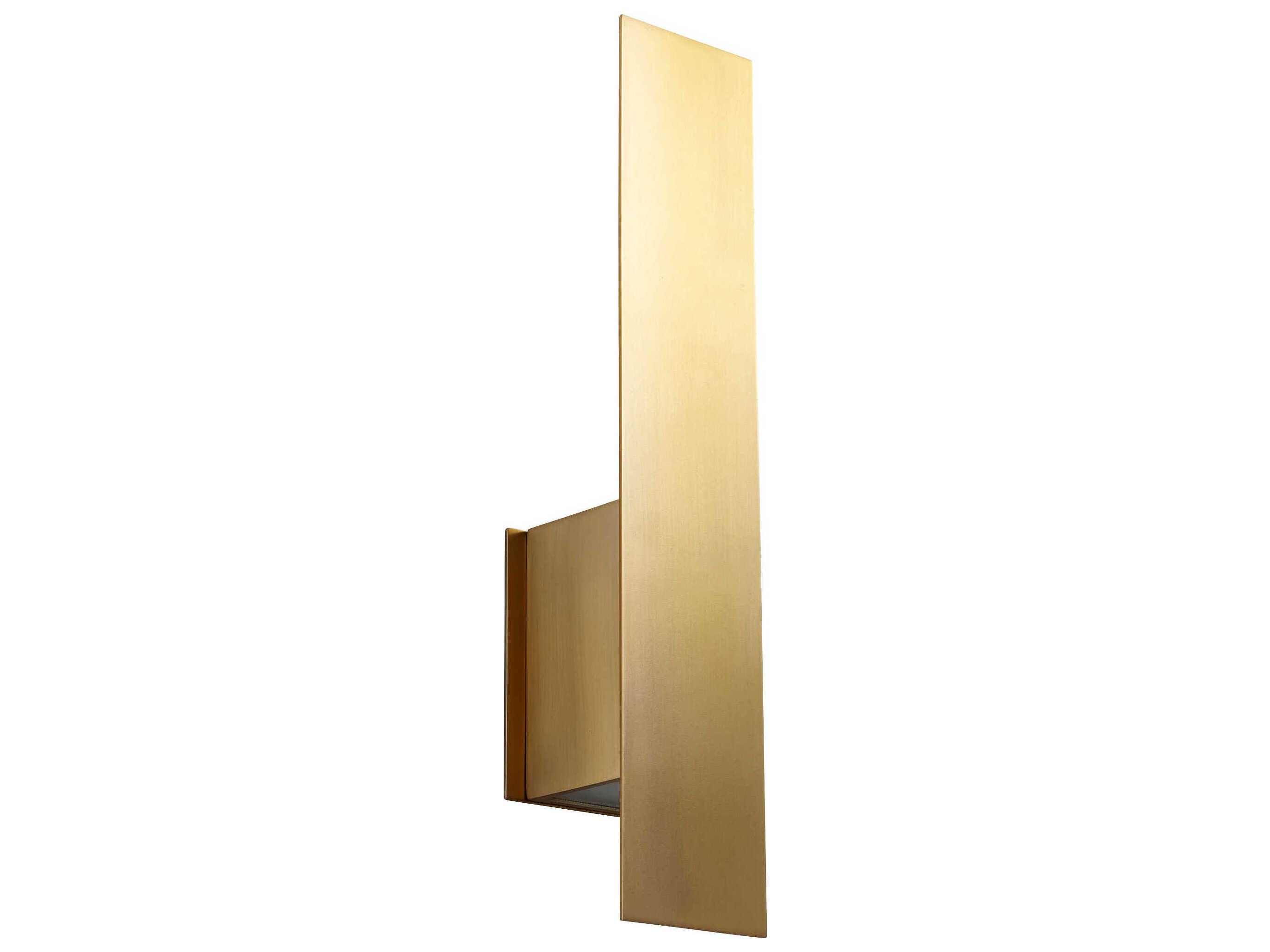 Oxygen by Quorum Reflex 2-Light Aged Brass Wall Sconce