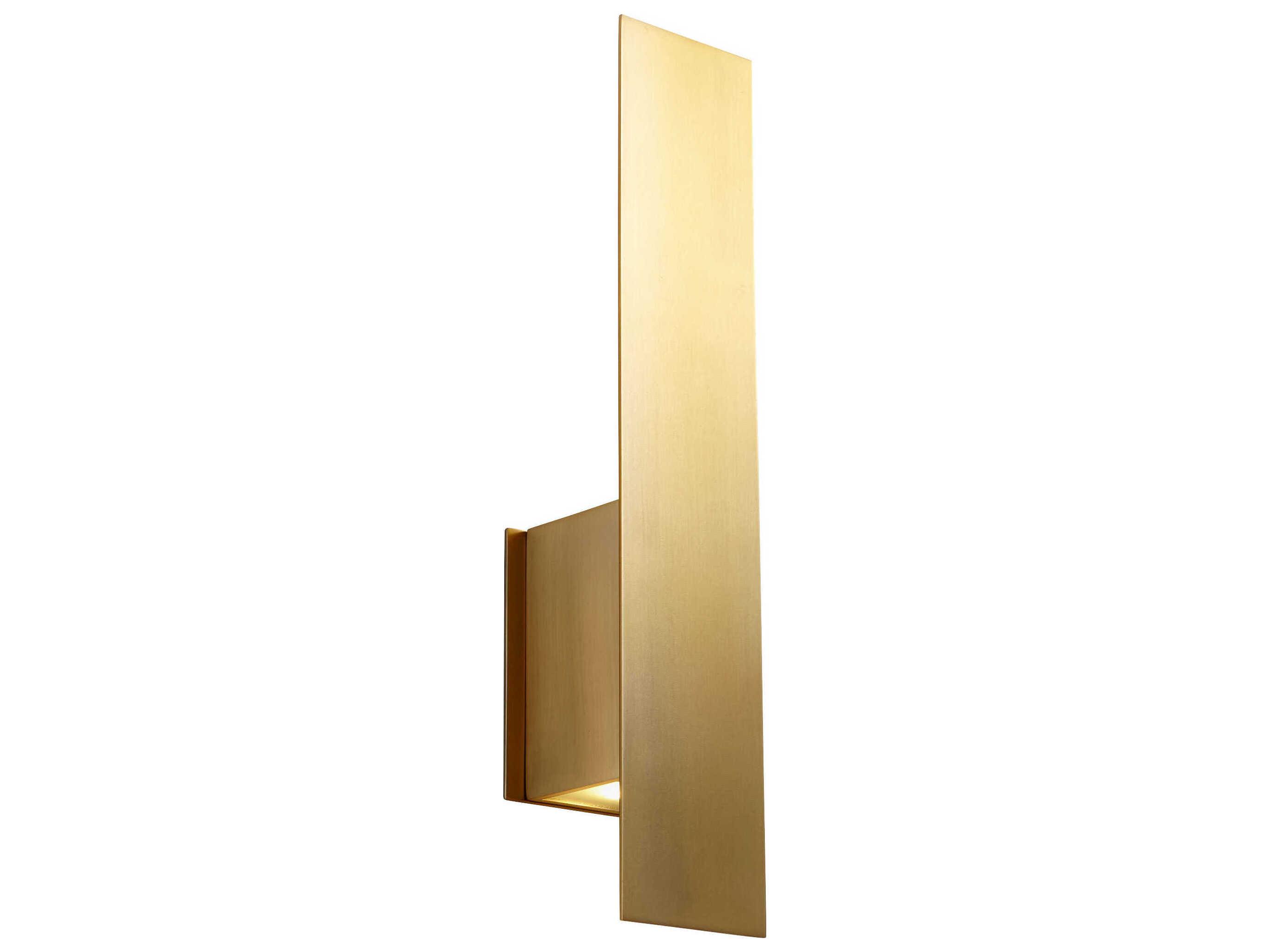 Oxygen by Quorum Reflex 2-Light Aged Brass Wall Sconce