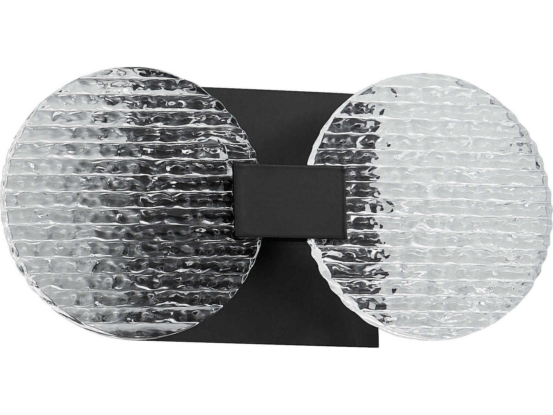 Oxygen by Quorum Axiom 2-Light Black Wall Sconce