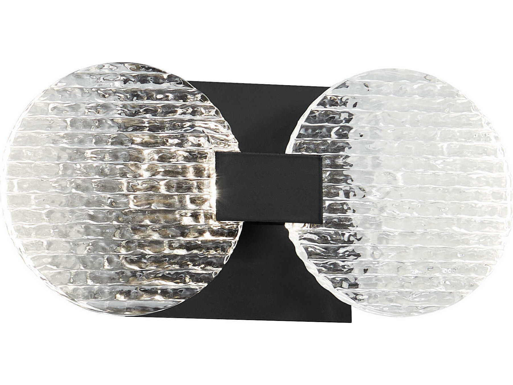 Oxygen by Quorum Axiom 2-Light Black Wall Sconce