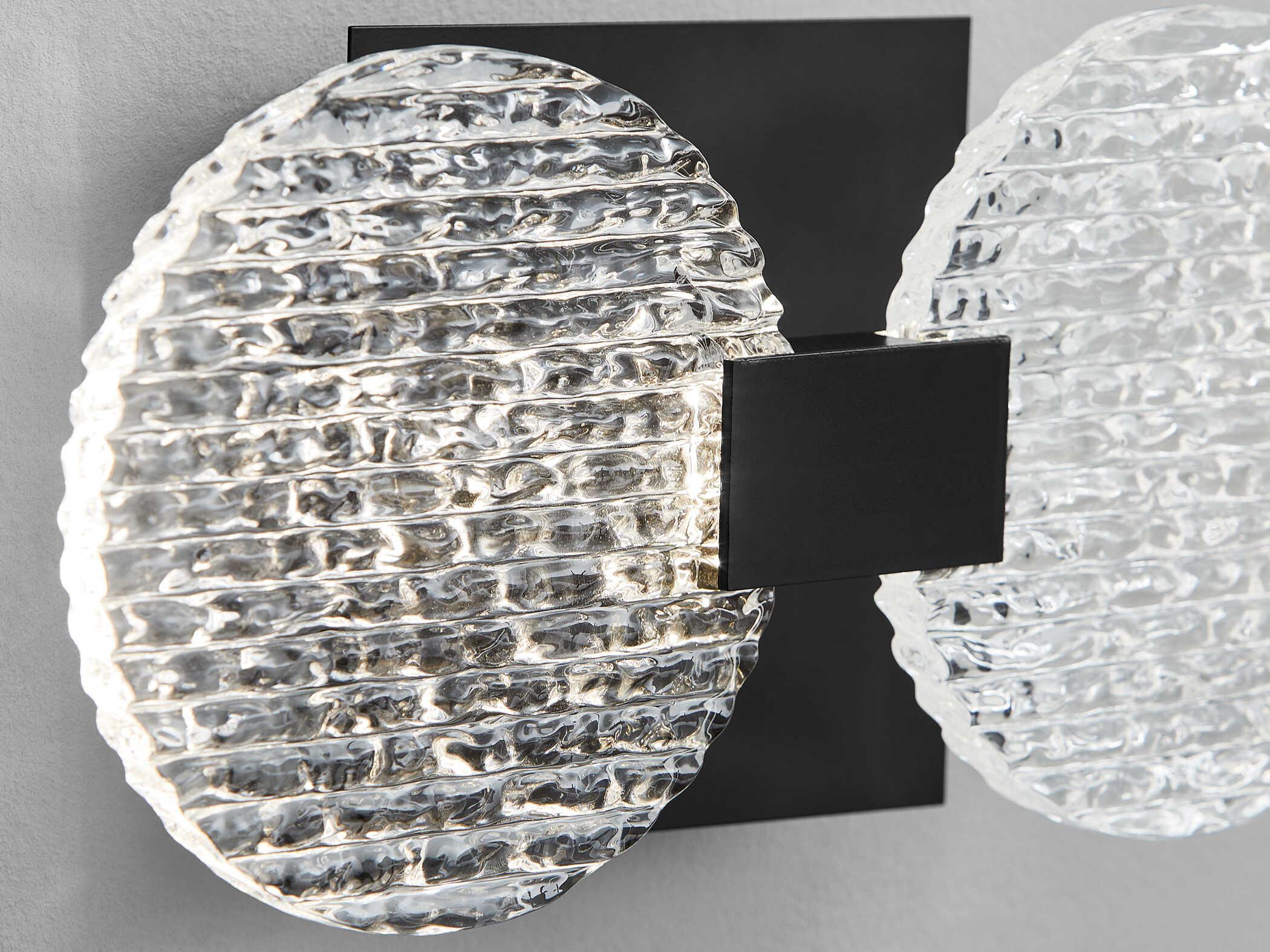 Oxygen by Quorum Axiom 2-Light Black Wall Sconce