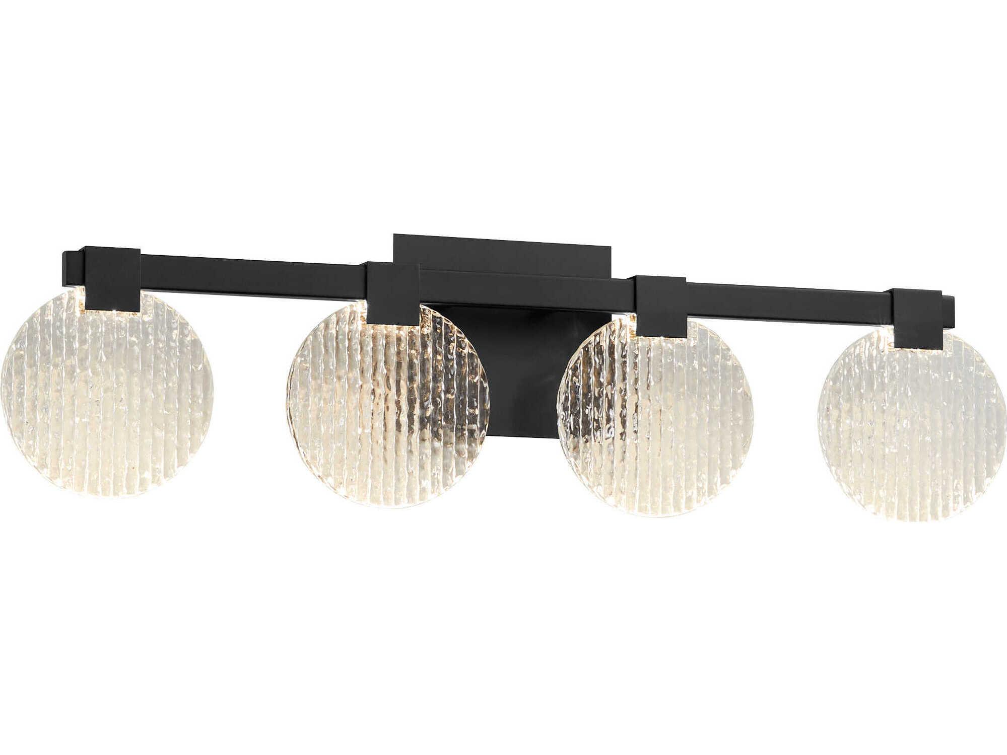 Oxygen by Quorum Axiom 4-Light Black Vanity Light