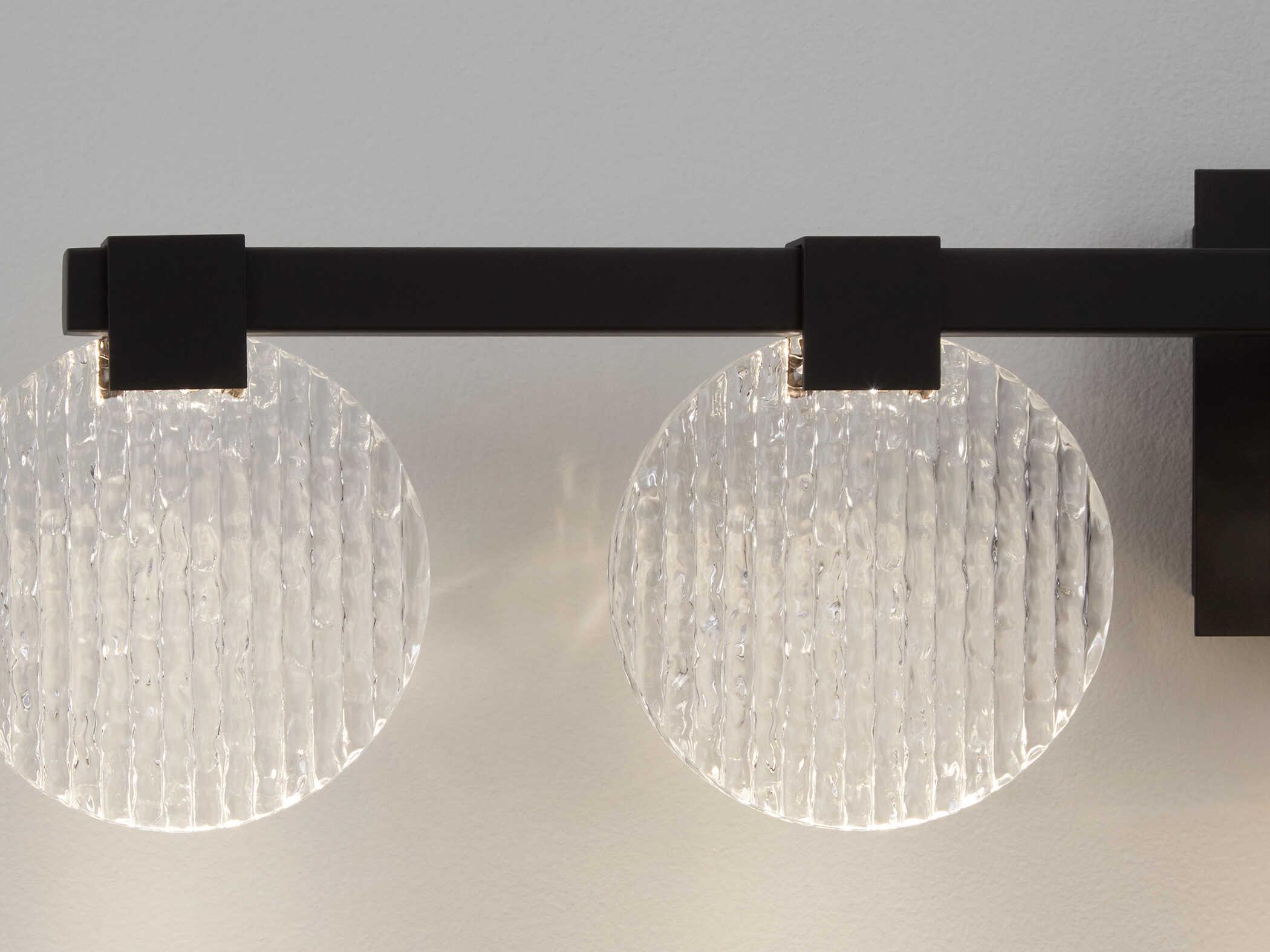 Oxygen by Quorum Axiom 5-Light Black Vanity Light