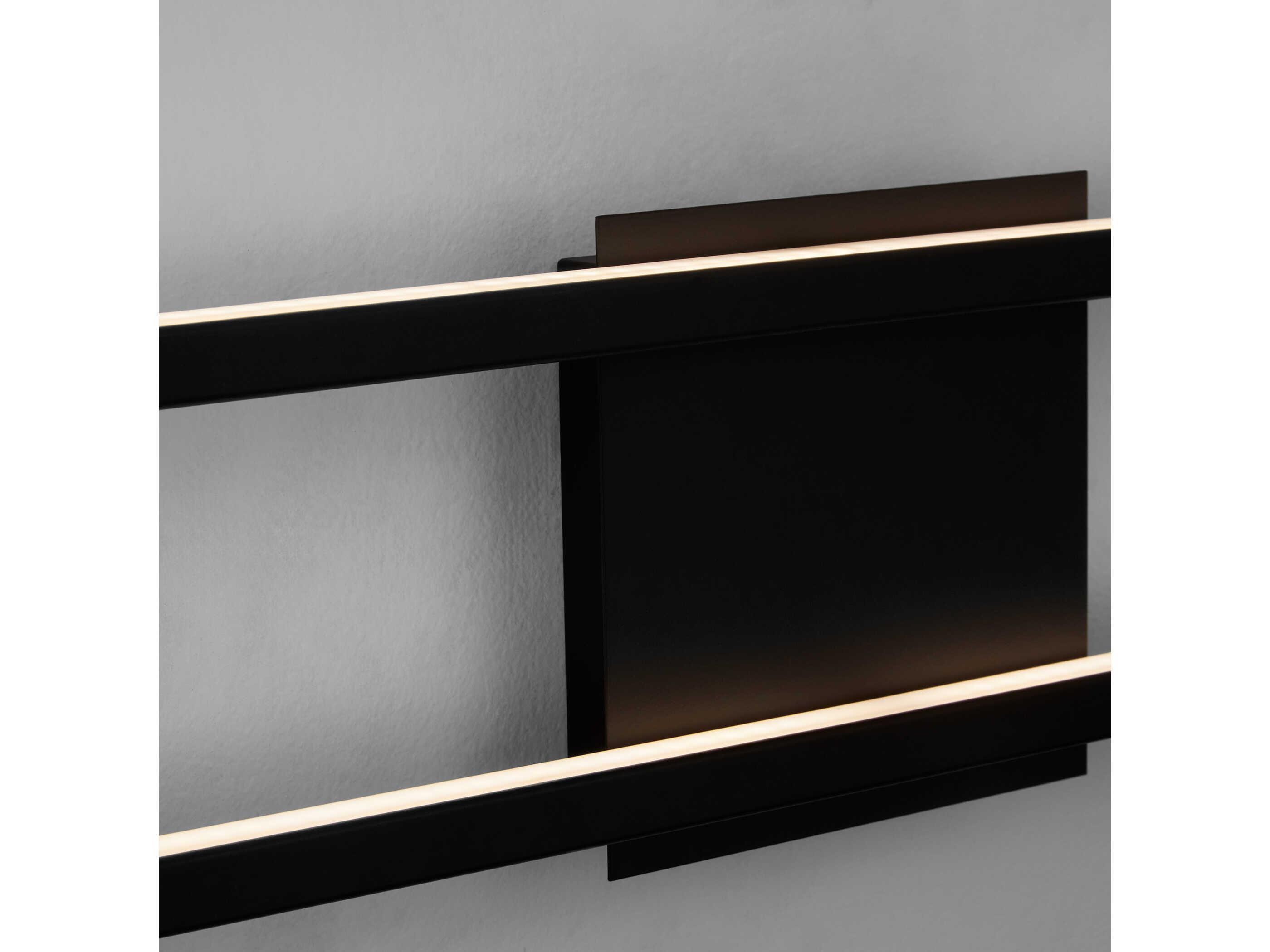 Oxygen by Quorum Xanni 1-Light Black Vanity Light