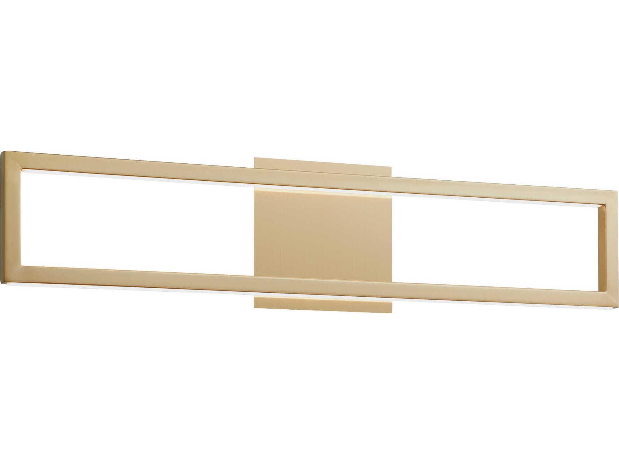 Oxygen by Quorum Xanni 1-Light Aged Brass Vanity Light