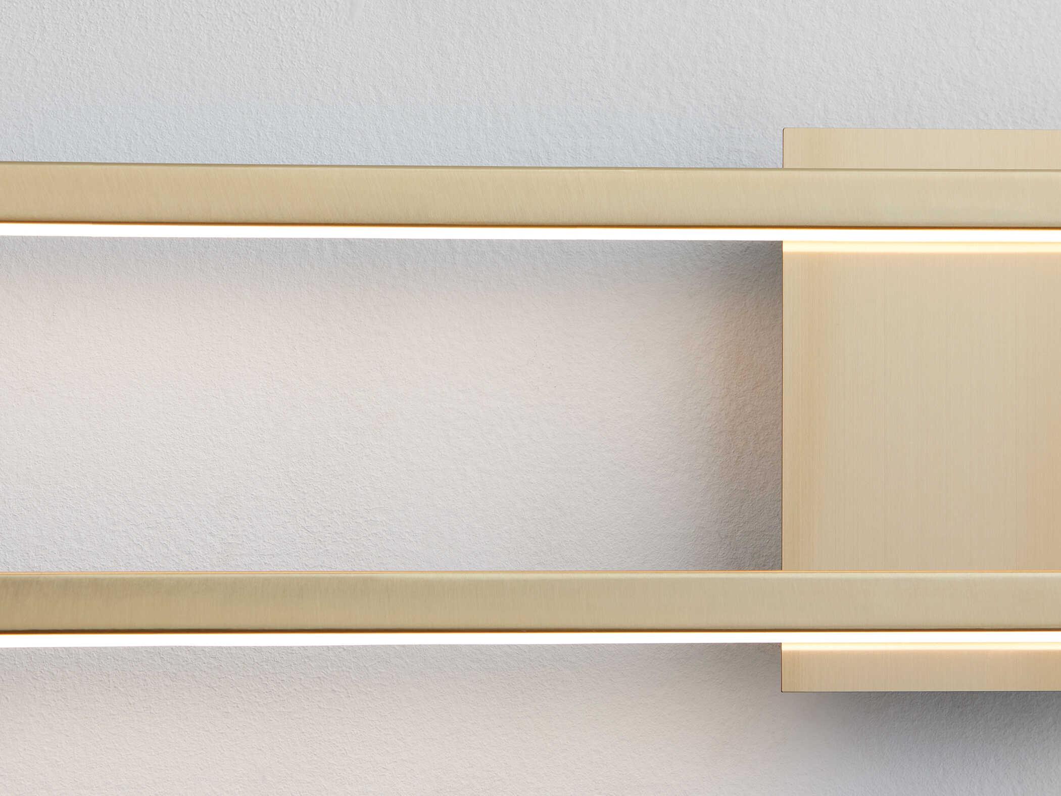 Oxygen by Quorum Xanni 1-Light Aged Brass Vanity Light