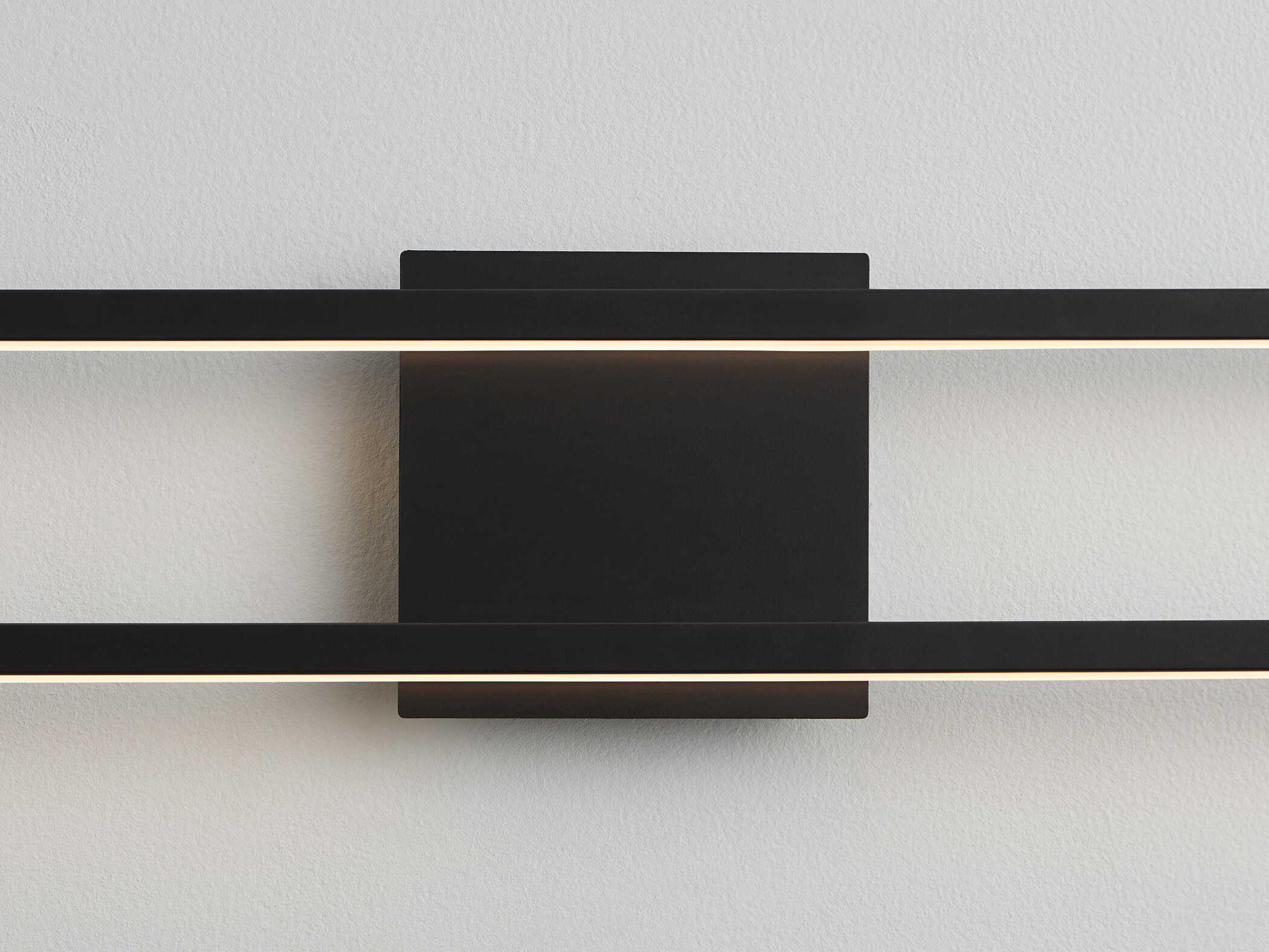 Oxygen by Quorum Xanni 1-Light Black Vanity Light