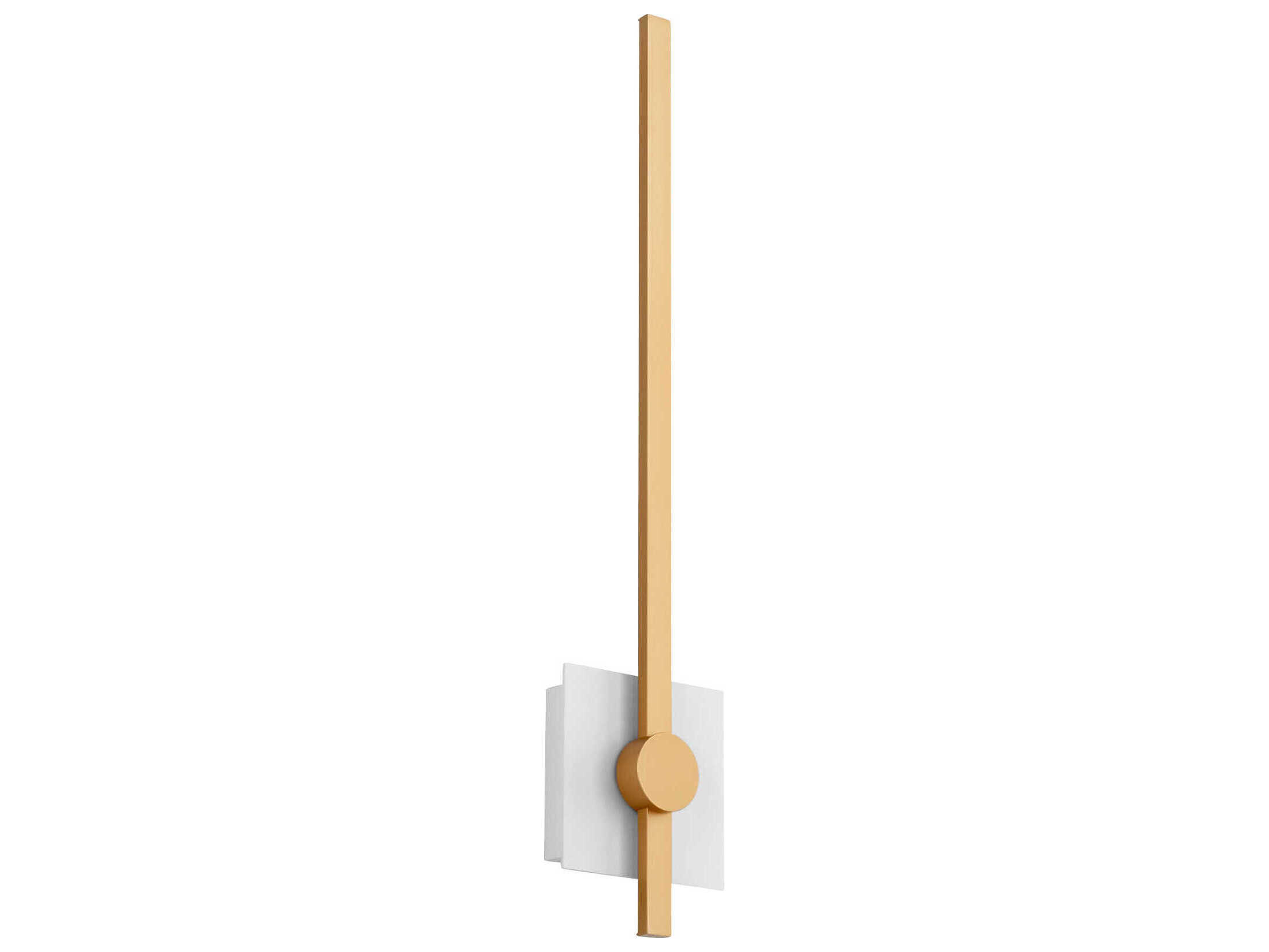 Oxygen by Quorum Zora 1-Light White Industrial Brass Wall Sconce