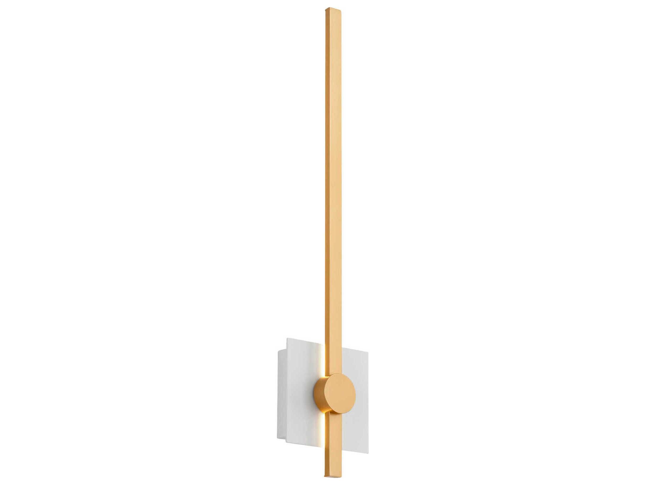 Oxygen by Quorum Zora 1-Light White Industrial Brass Wall Sconce