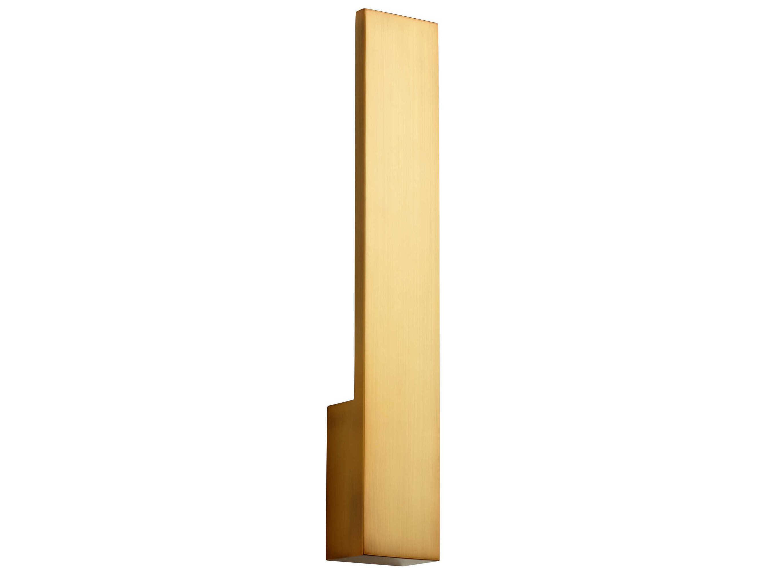Oxygen by Quorum Icon 1-Light Aged Brass Wall Sconce