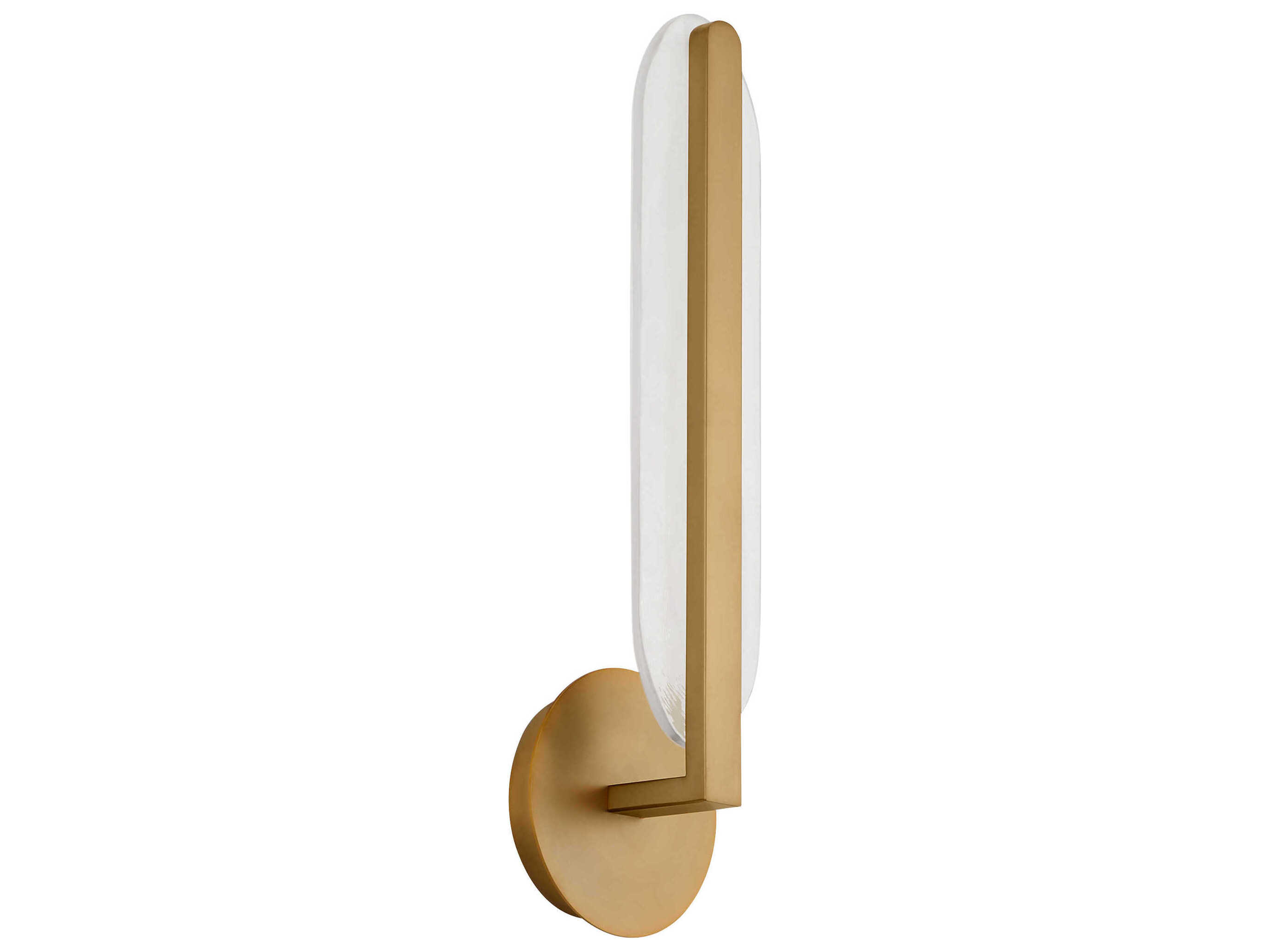 Oxygen by Quorum Avian 1-Light Brushed Brass Wall Sconce