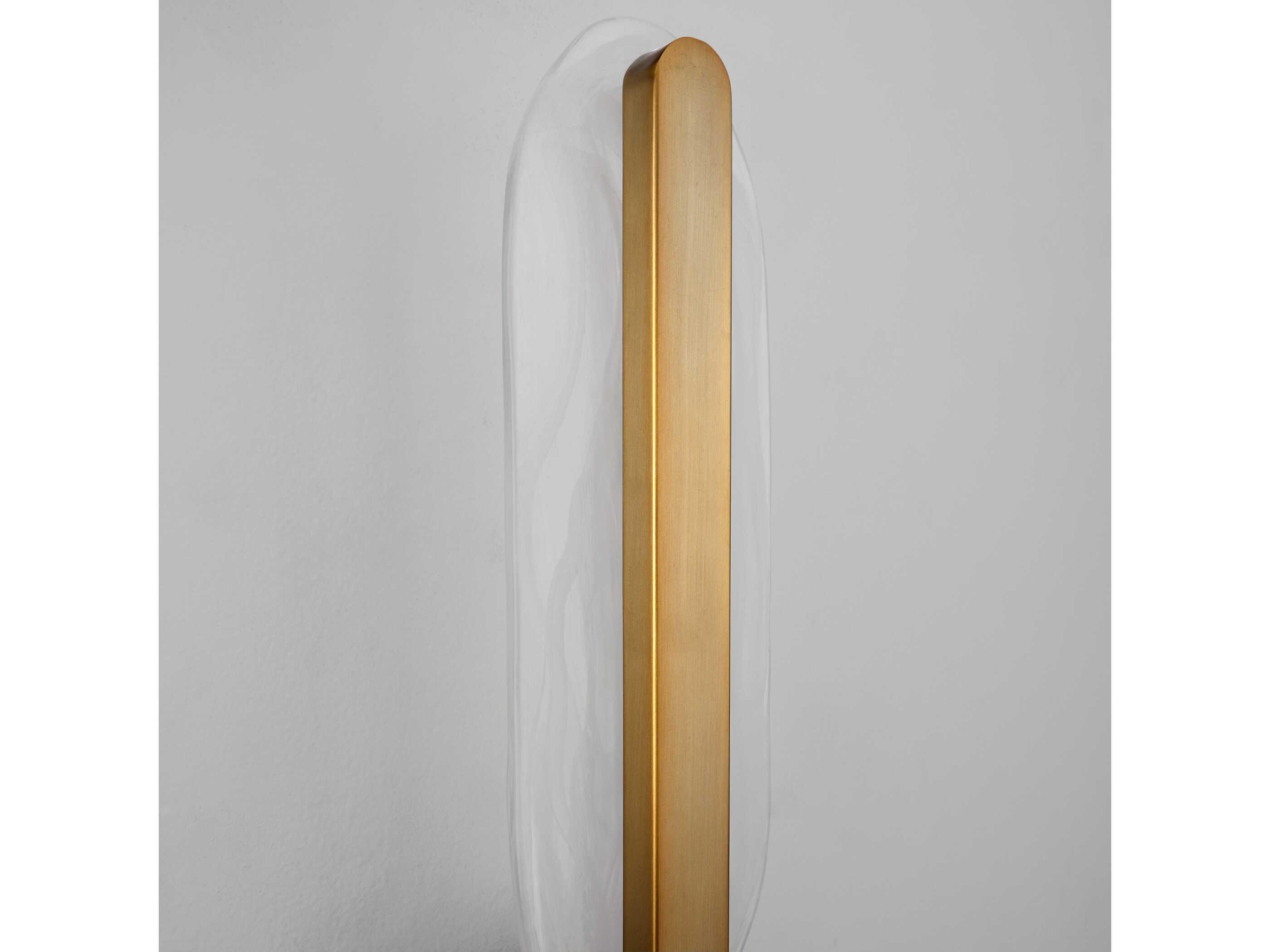 Oxygen by Quorum Avian 2-Light Brushed Brass Vanity Light