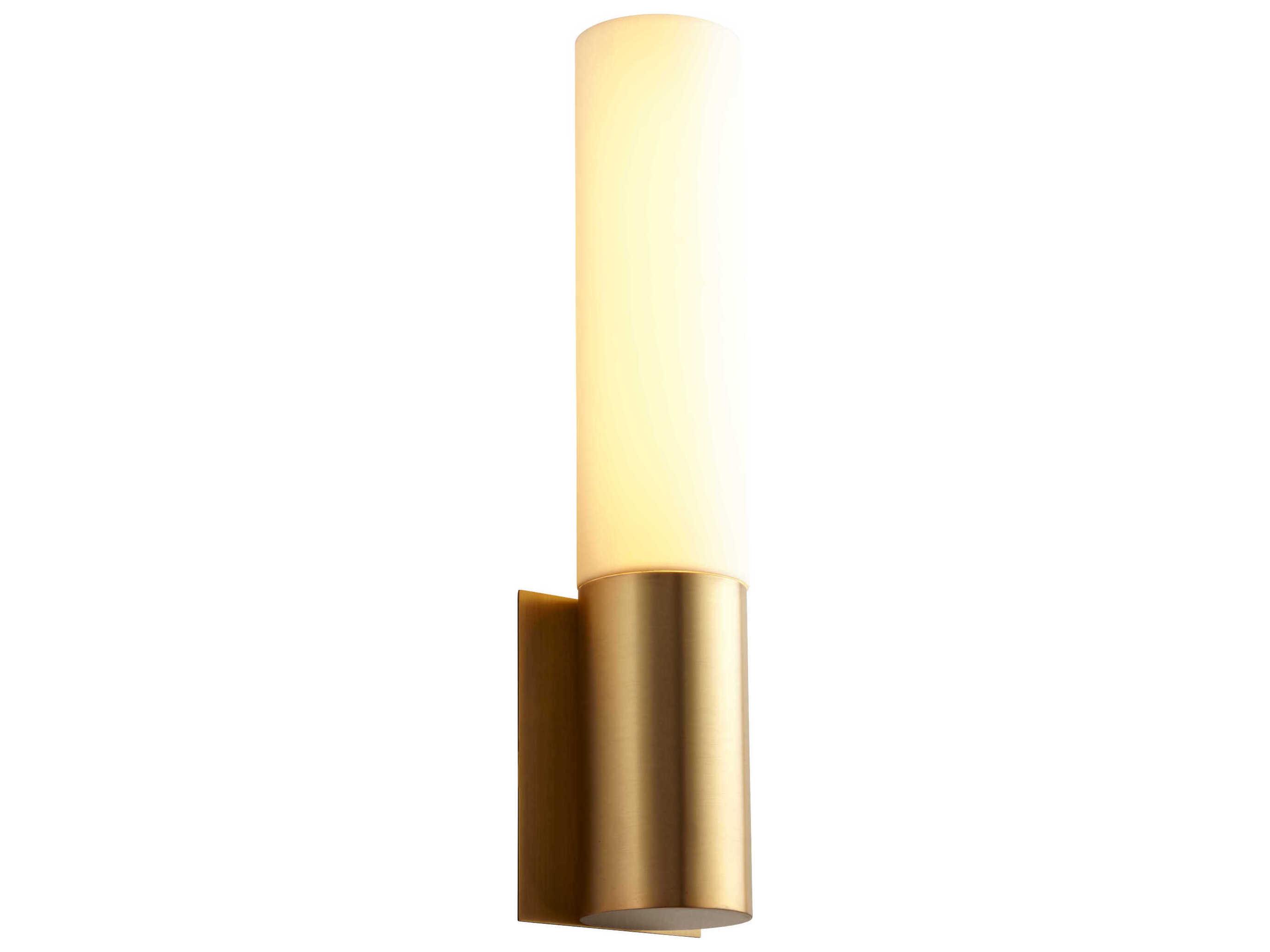 Oxygen by Quorum Magnum 1-Light Aged Brass Wall Sconce