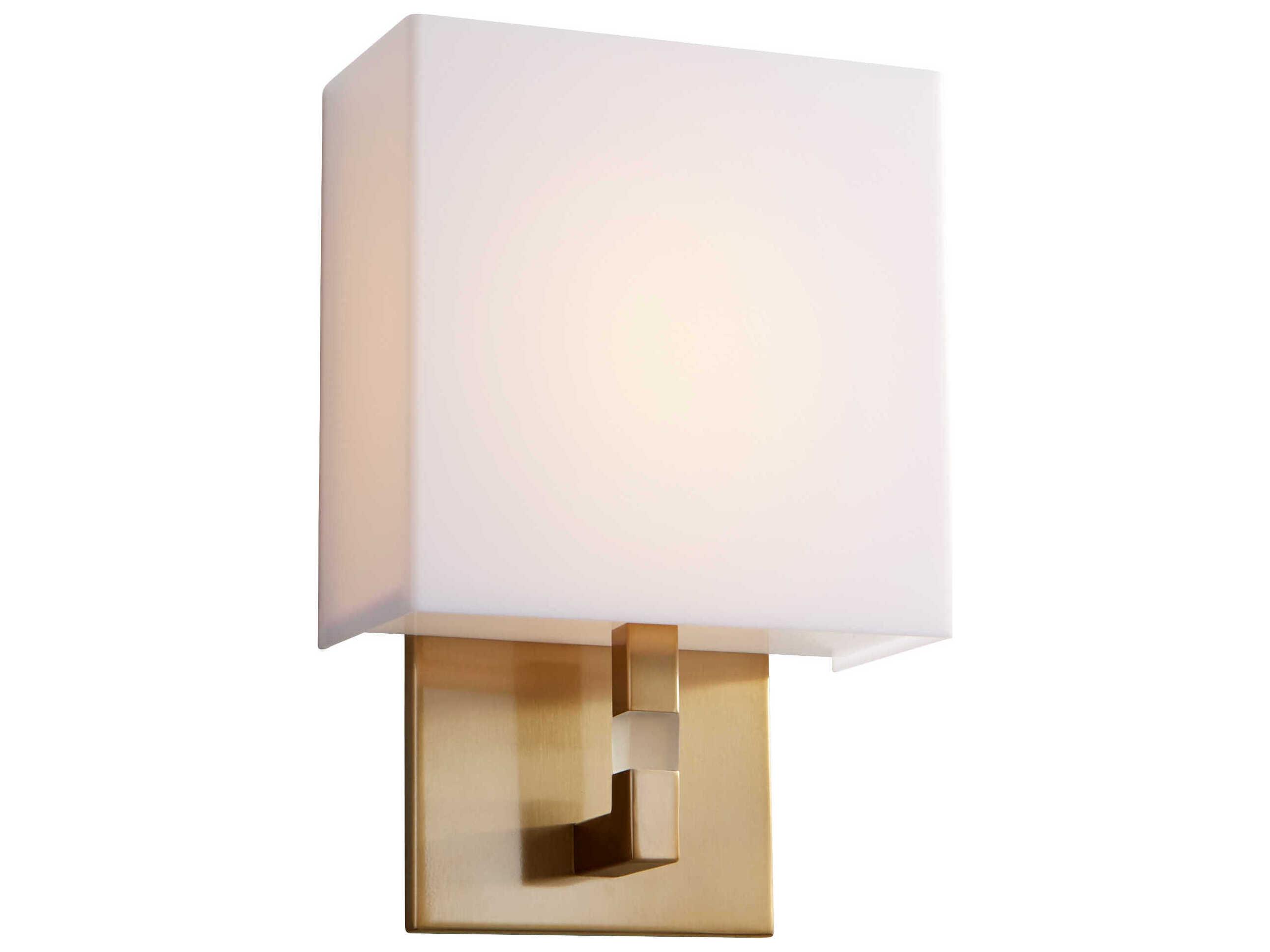 Oxygen by Quorum Chameleon 1-Light Aged Brass Wall Sconce