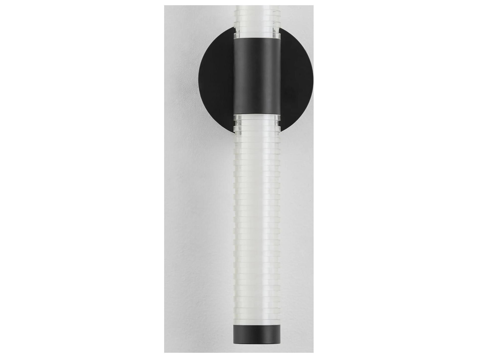 Oxygen by Quorum Vaden 2-Light Black Wall Sconce