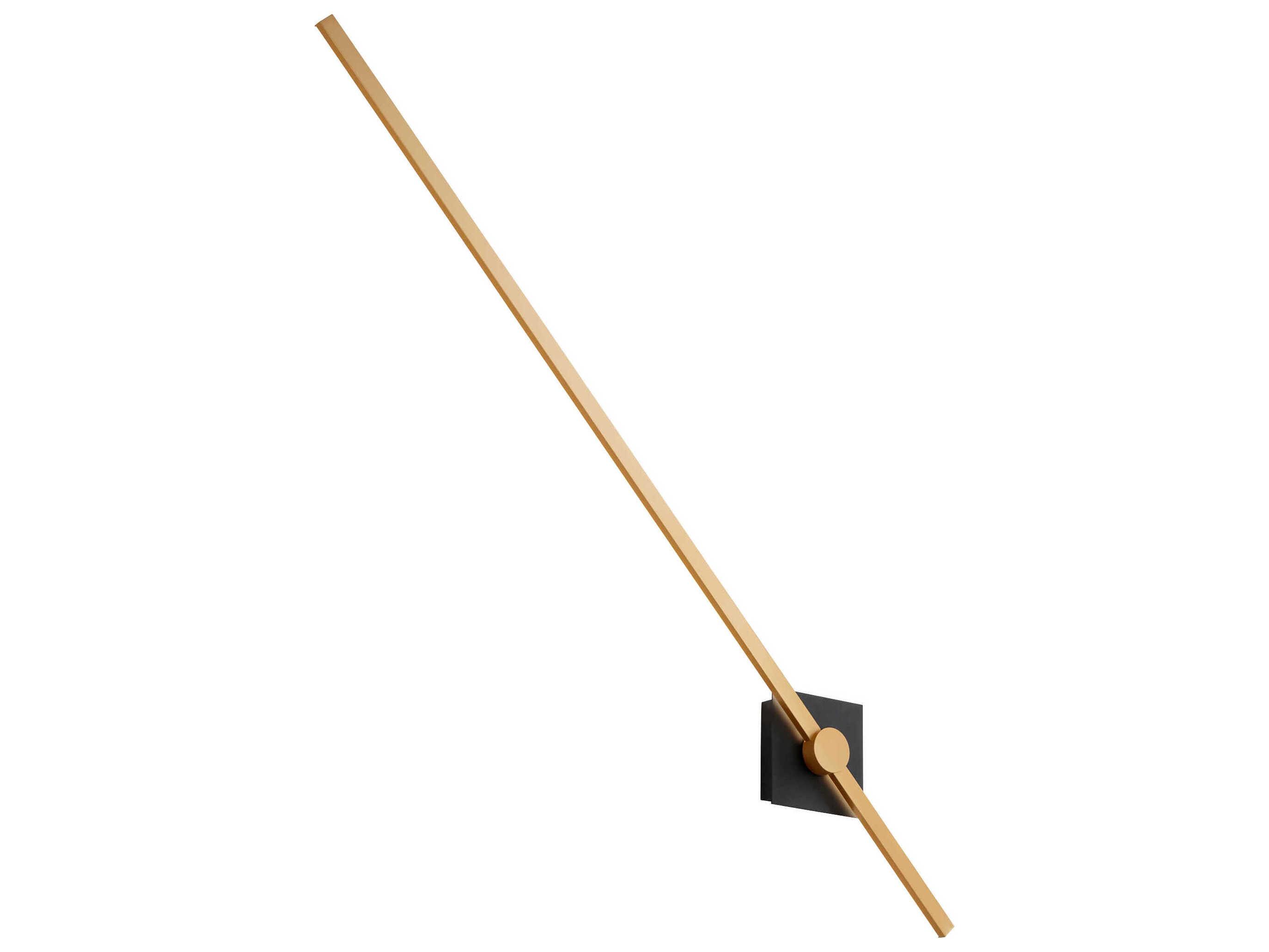 Oxygen by Quorum Zora 1-Light Black Industrial Brass Wall Sconce