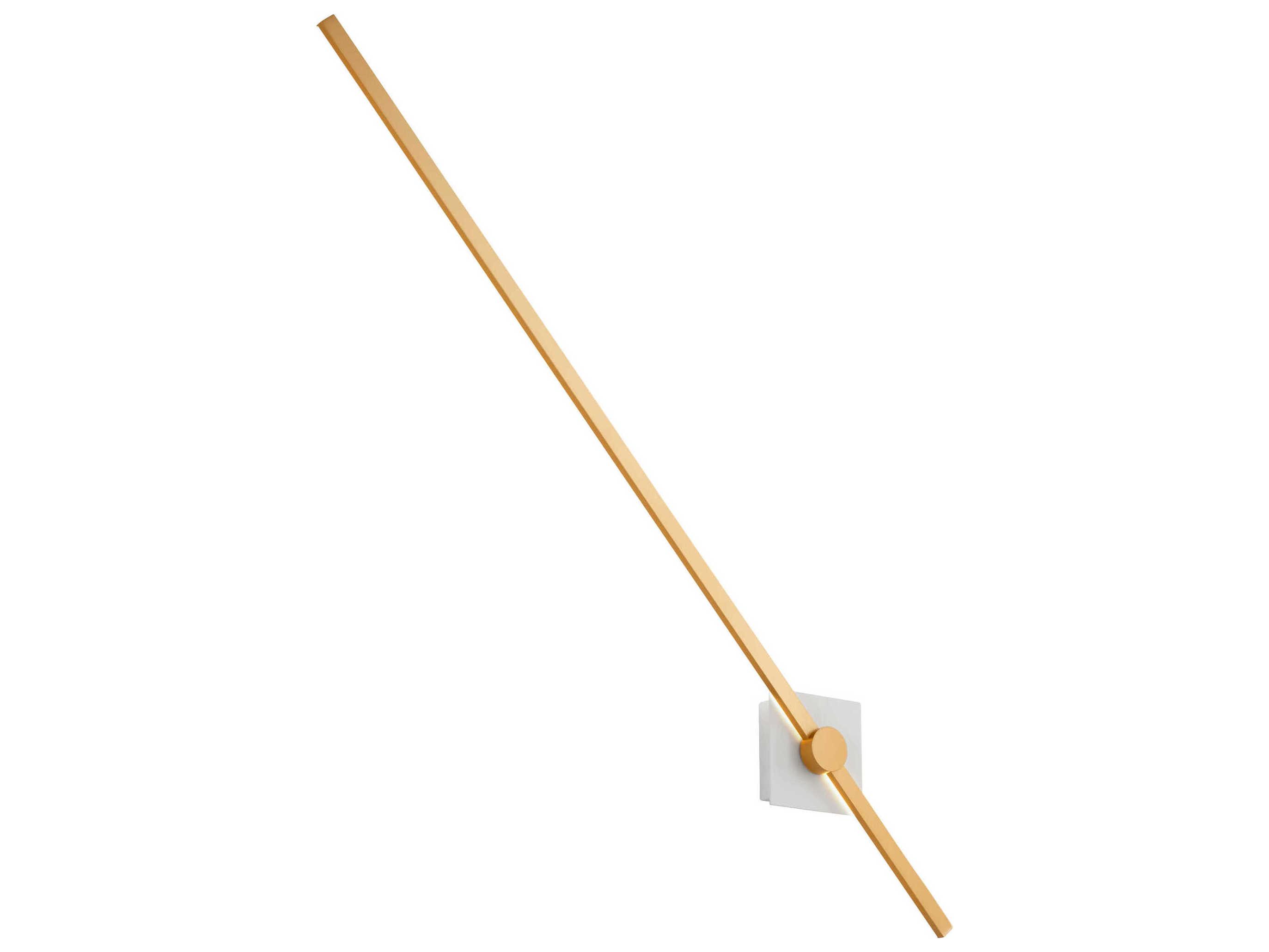 Oxygen by Quorum Zora 1-Light White Industrial Brass Wall Sconce