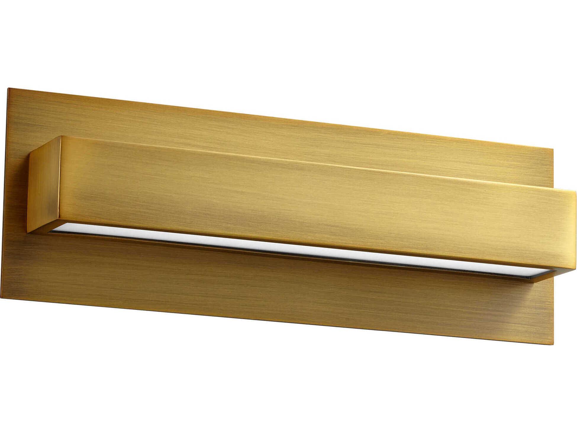 Oxygen by Quorum Alcor 1-Light Aged Brass Vanity Light