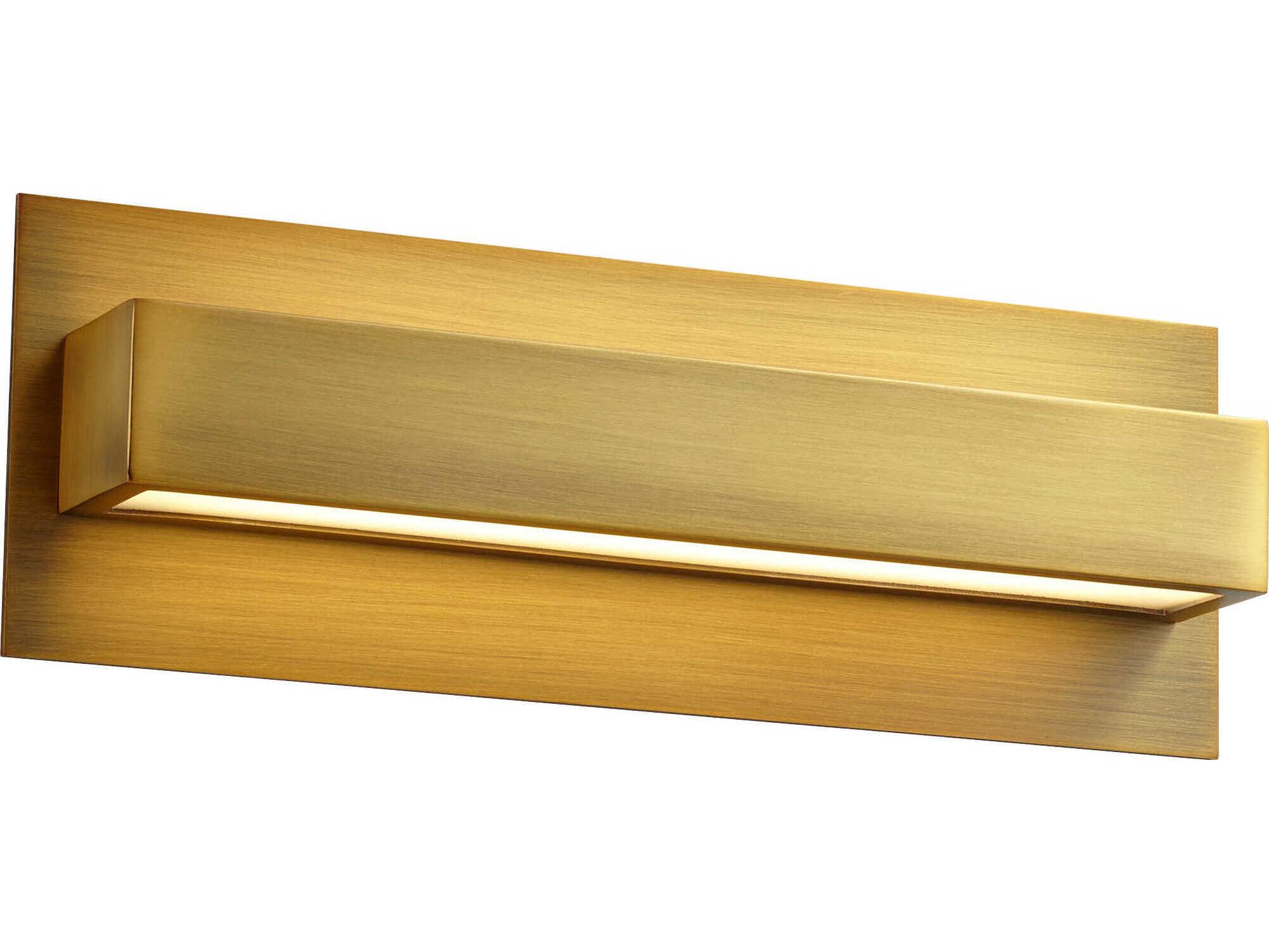 Oxygen by Quorum Alcor 1-Light Aged Brass Vanity Light