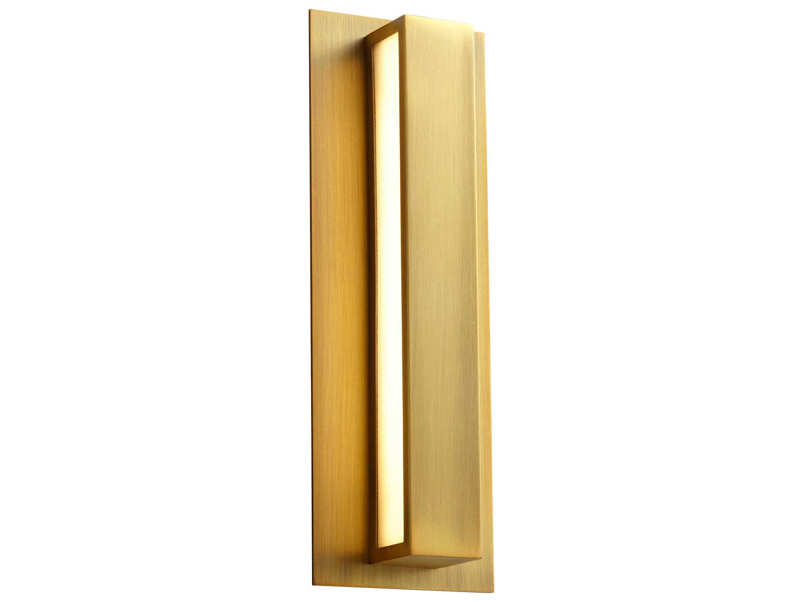 Oxygen by Quorum Alcor 1-Light Aged Brass Vanity Light