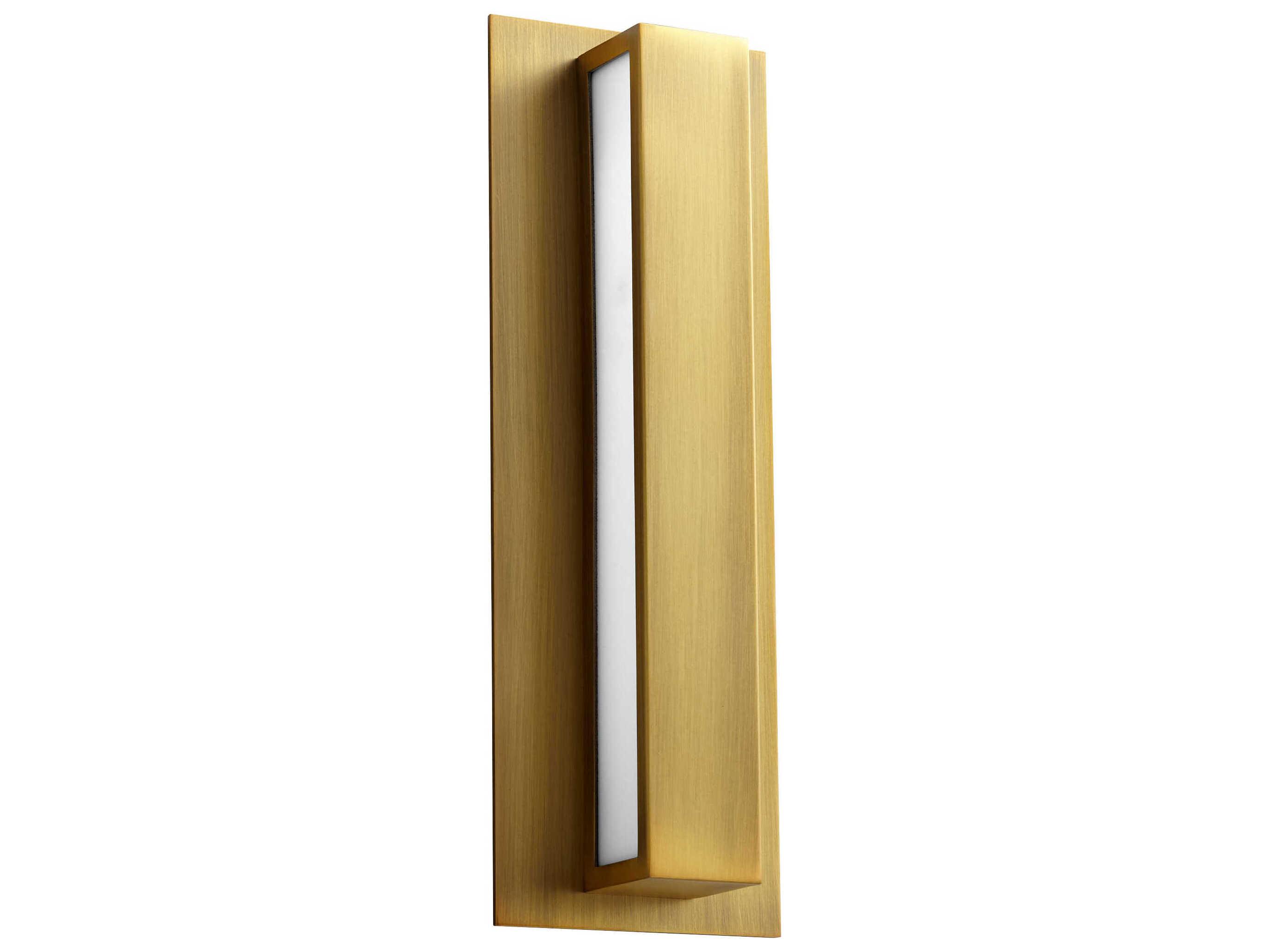 Oxygen by Quorum Alcor 1-Light Aged Brass Vanity Light