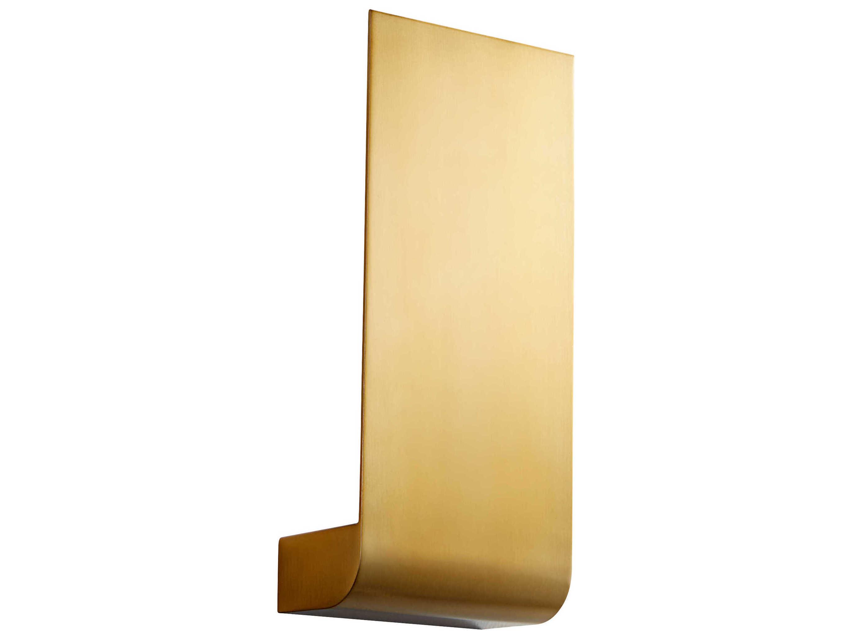 Oxygen by Quorum Halo 1-Light Aged Brass Wall Sconce