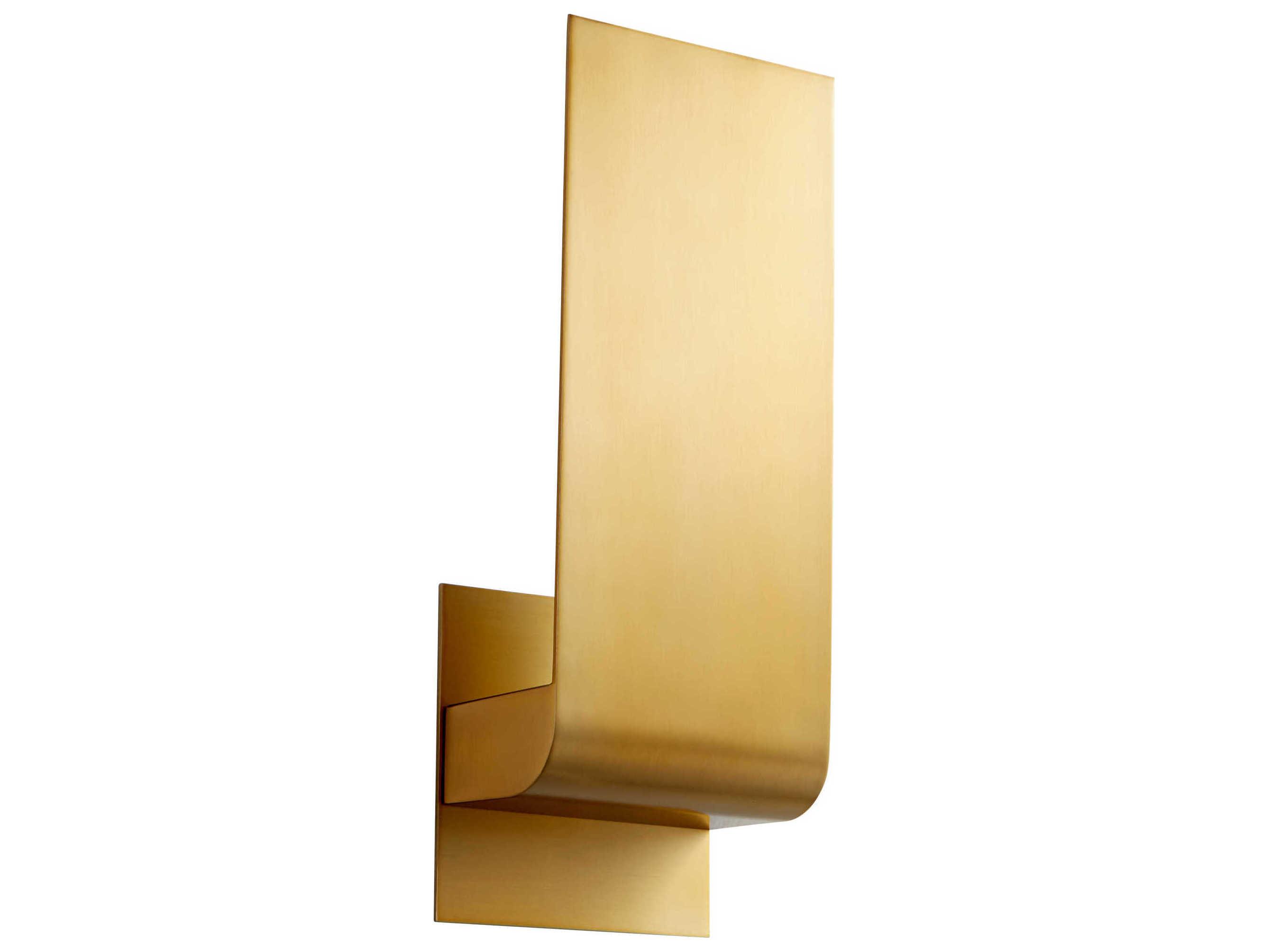 Oxygen by Quorum Halo 1-Light Aged Brass Wall Sconce