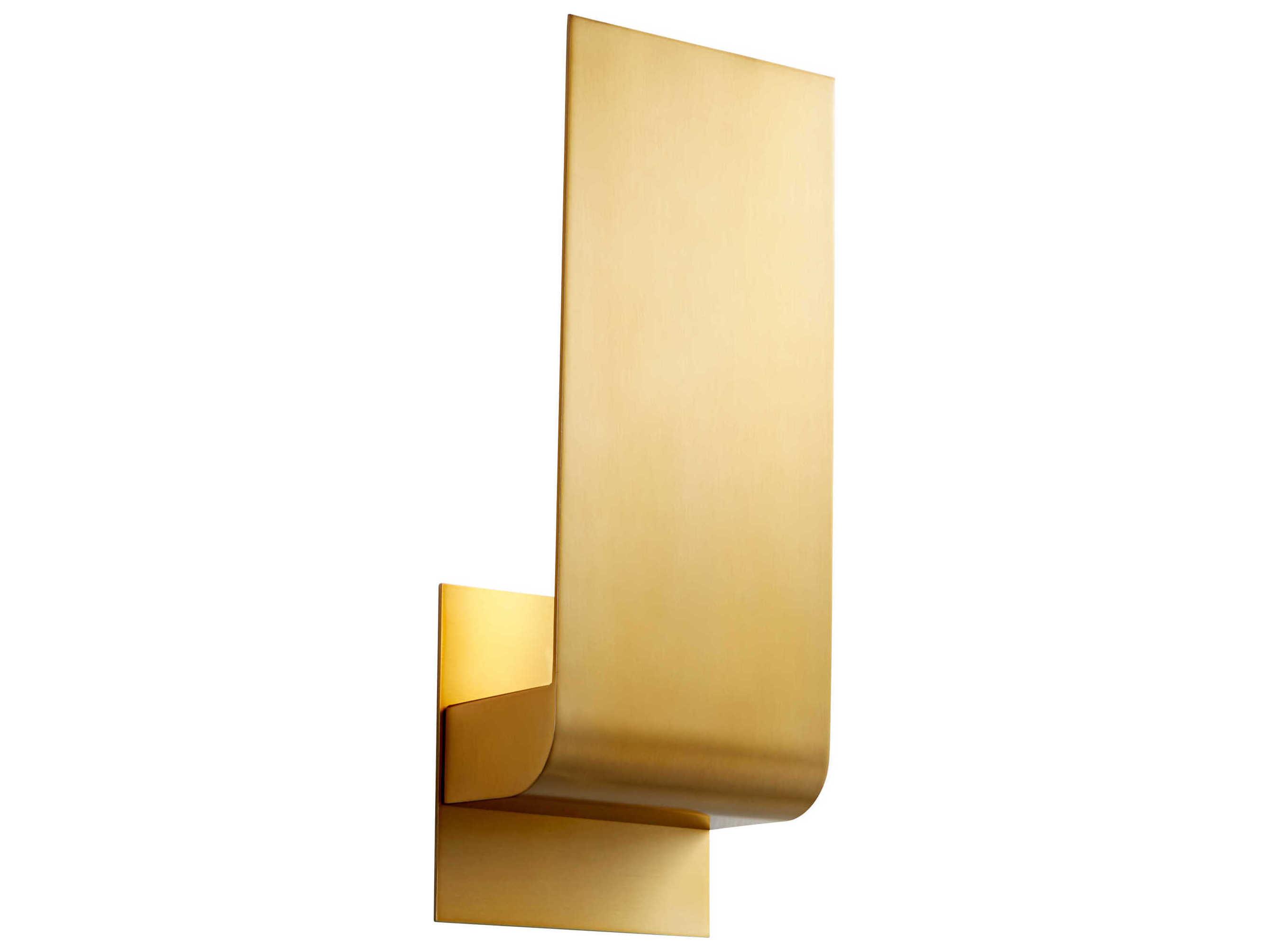Oxygen by Quorum Halo 1-Light Aged Brass Wall Sconce