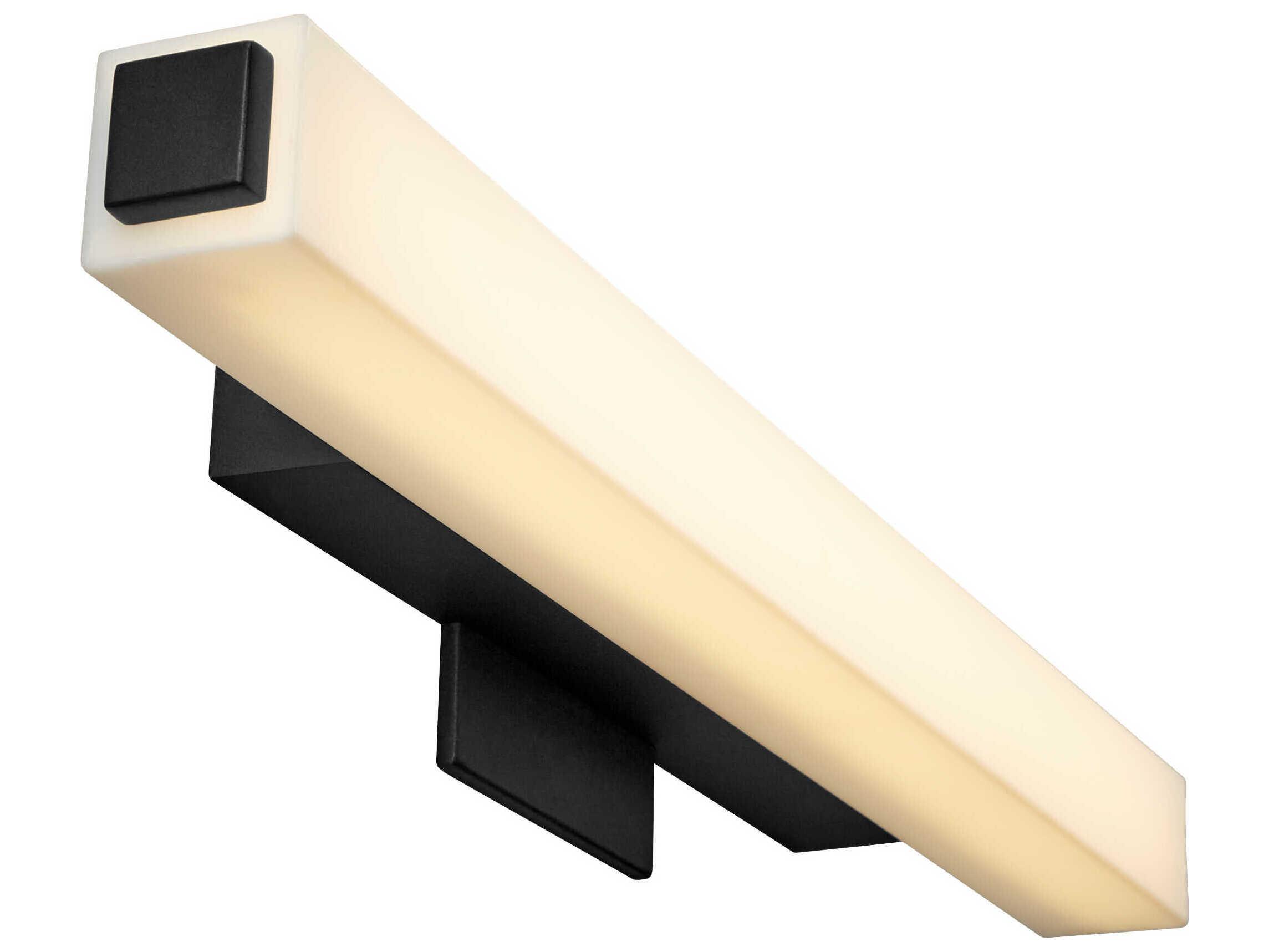 Oxygen by Quorum Adelphi 1-Light Black Vanity Light