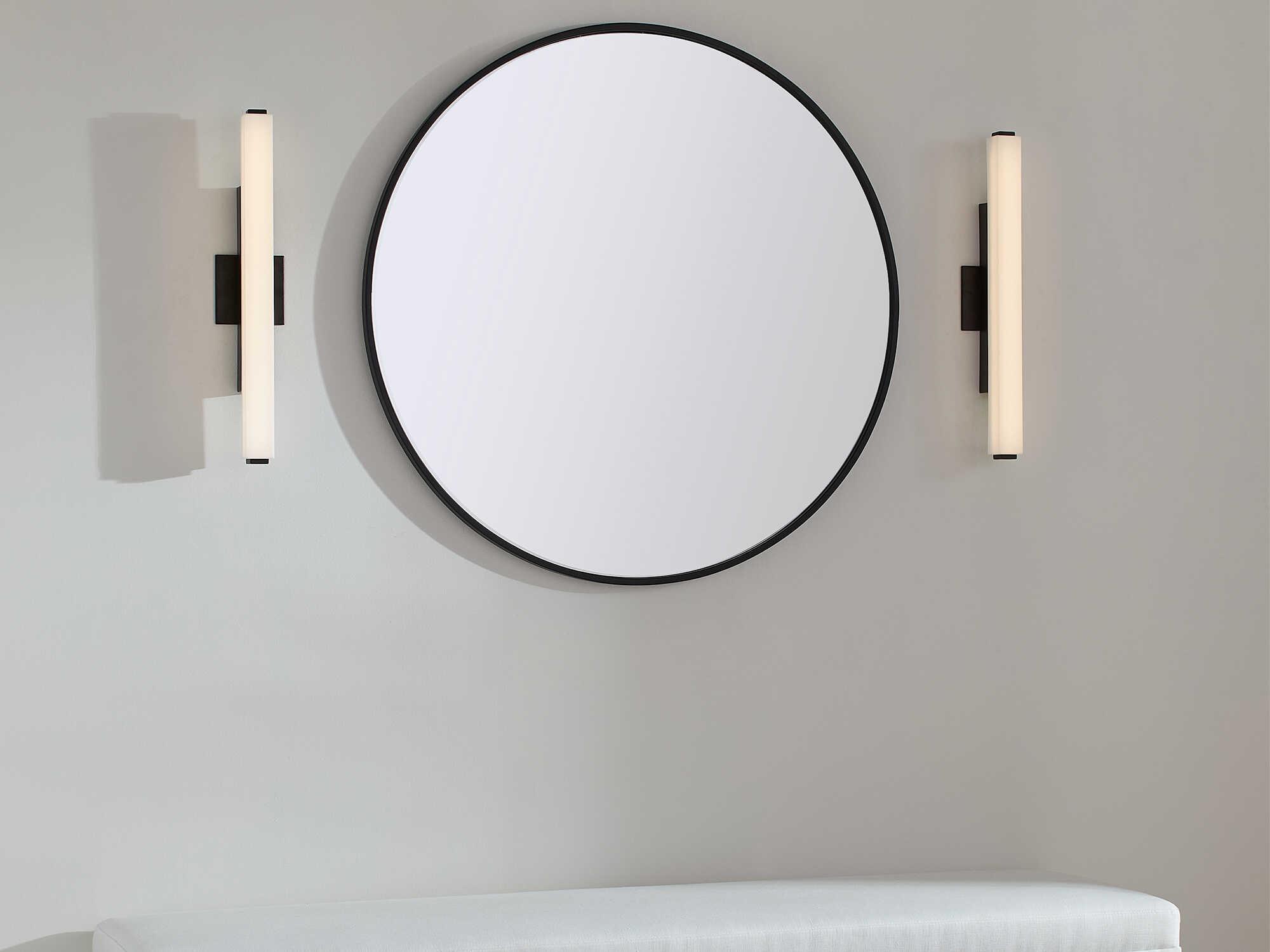 Oxygen by Quorum Adelphi 1-Light Black Vanity Light