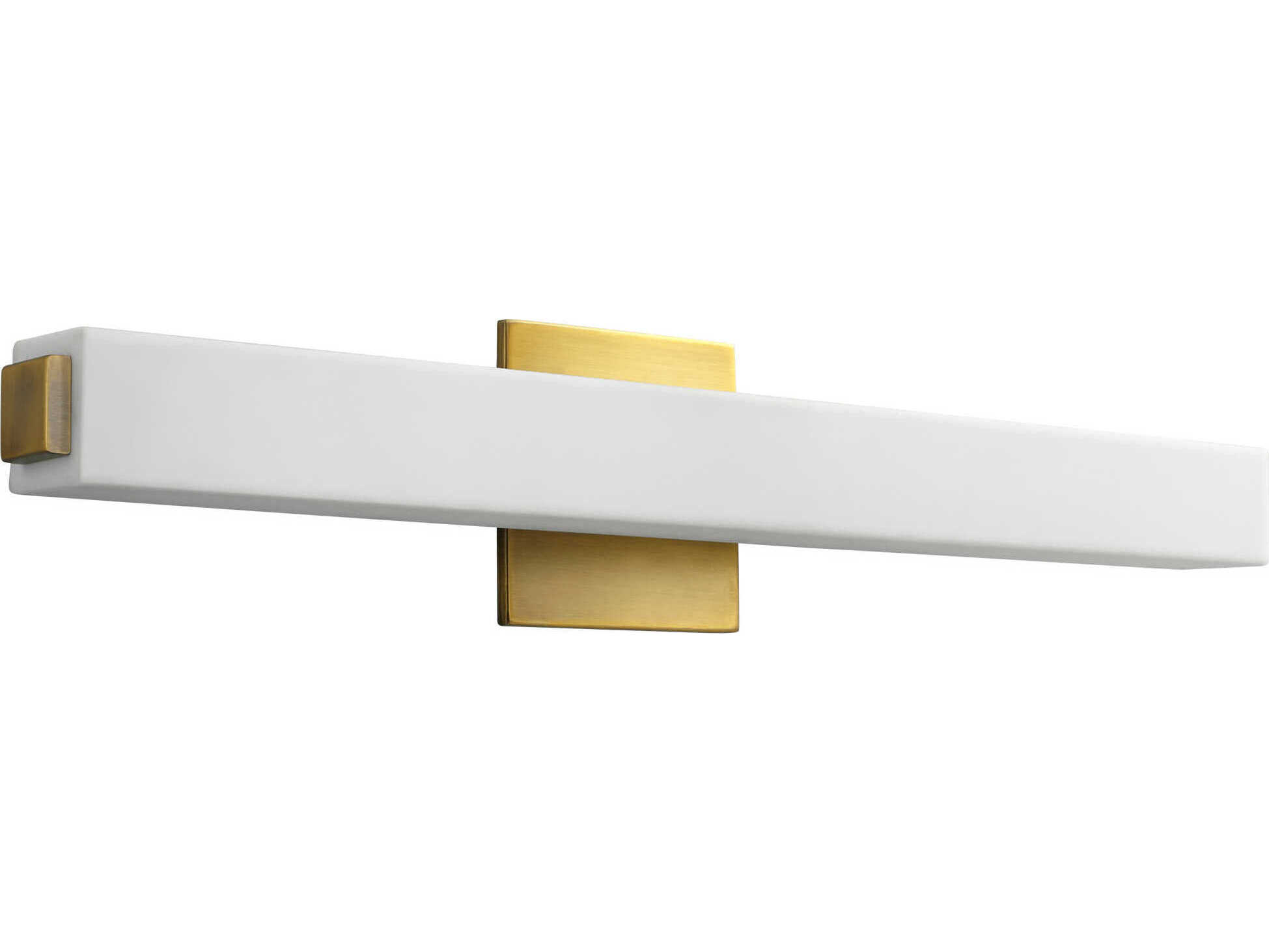 Oxygen by Quorum Adelphi 1-Light Aged Brass Vanity Light