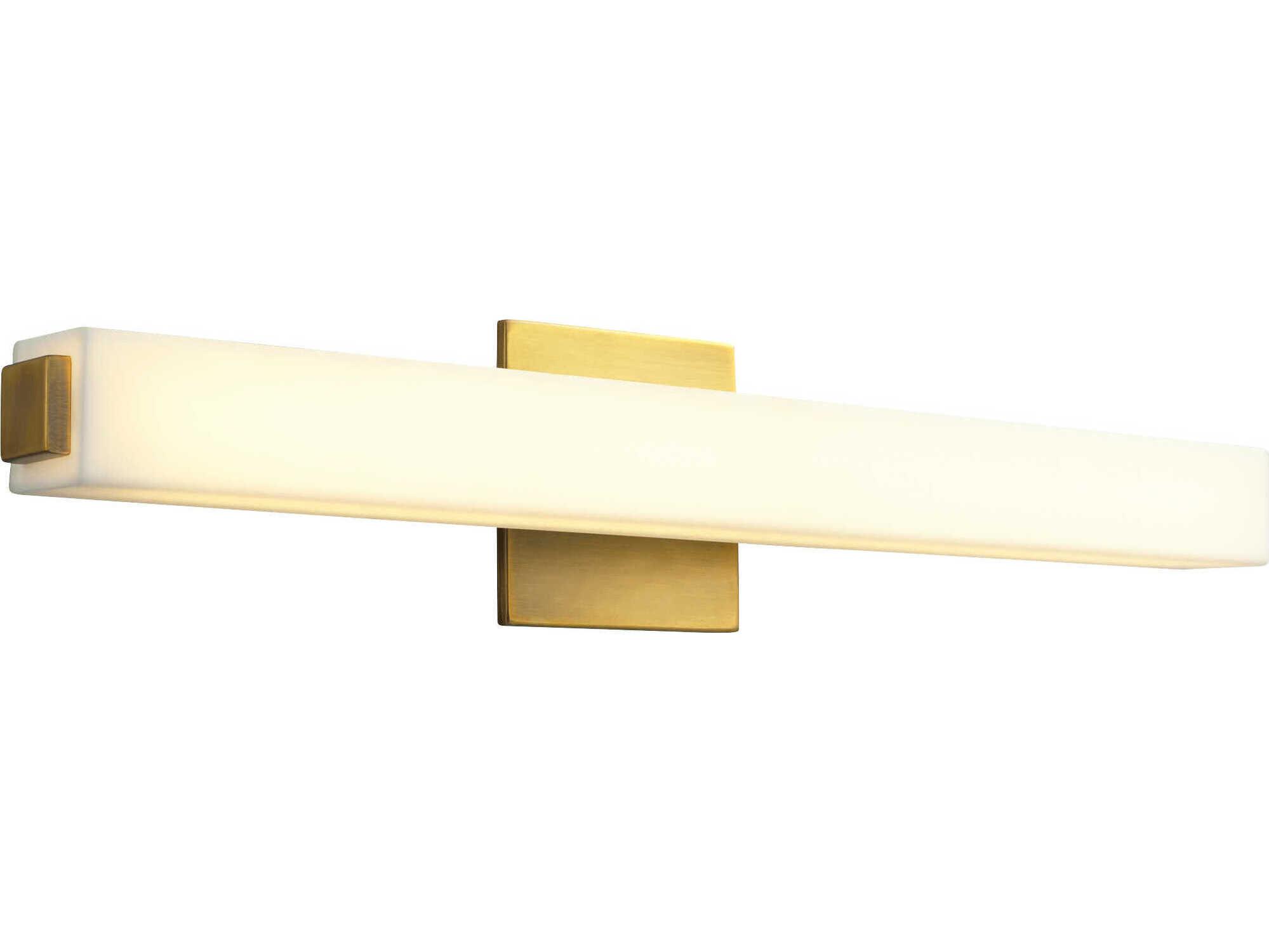 Oxygen by Quorum Adelphi 1-Light Aged Brass Vanity Light