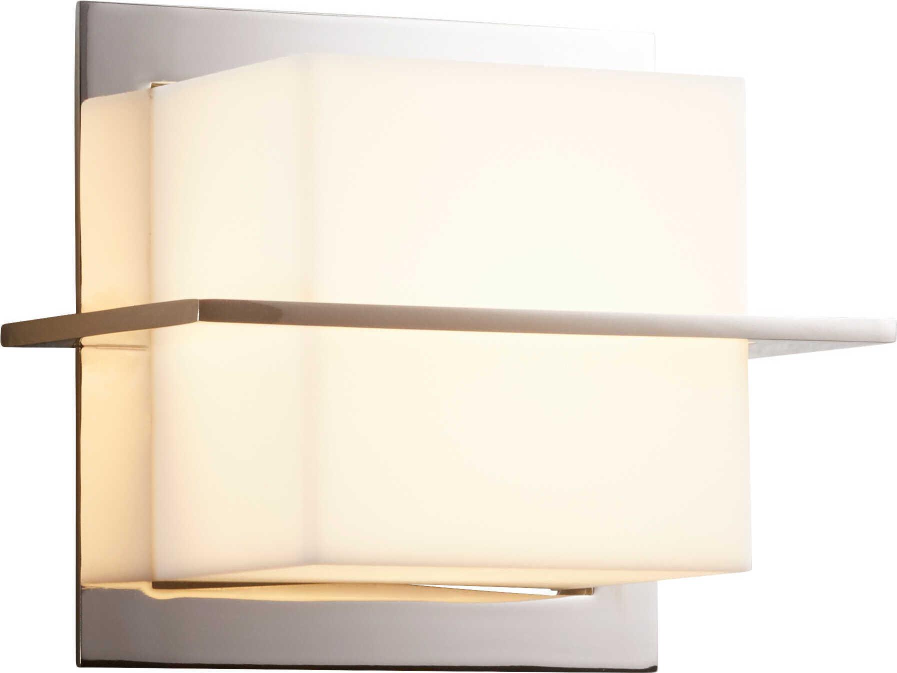 Oxygen by Quorum Metrix 1-Light Polished Nickel Wall Sconce