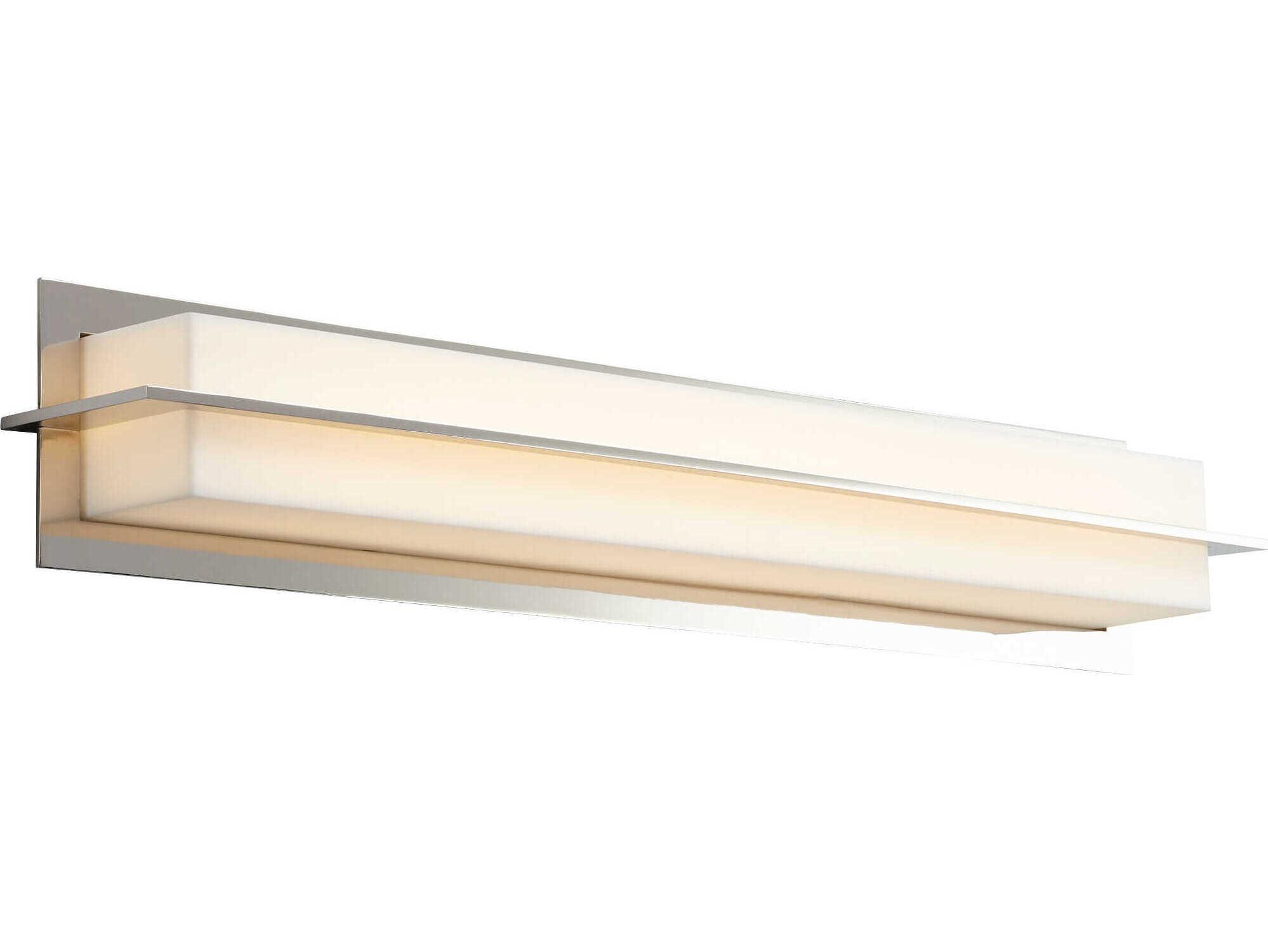 Oxygen by Quorum Metrix 1-Light Polished Nickel Vanity Light