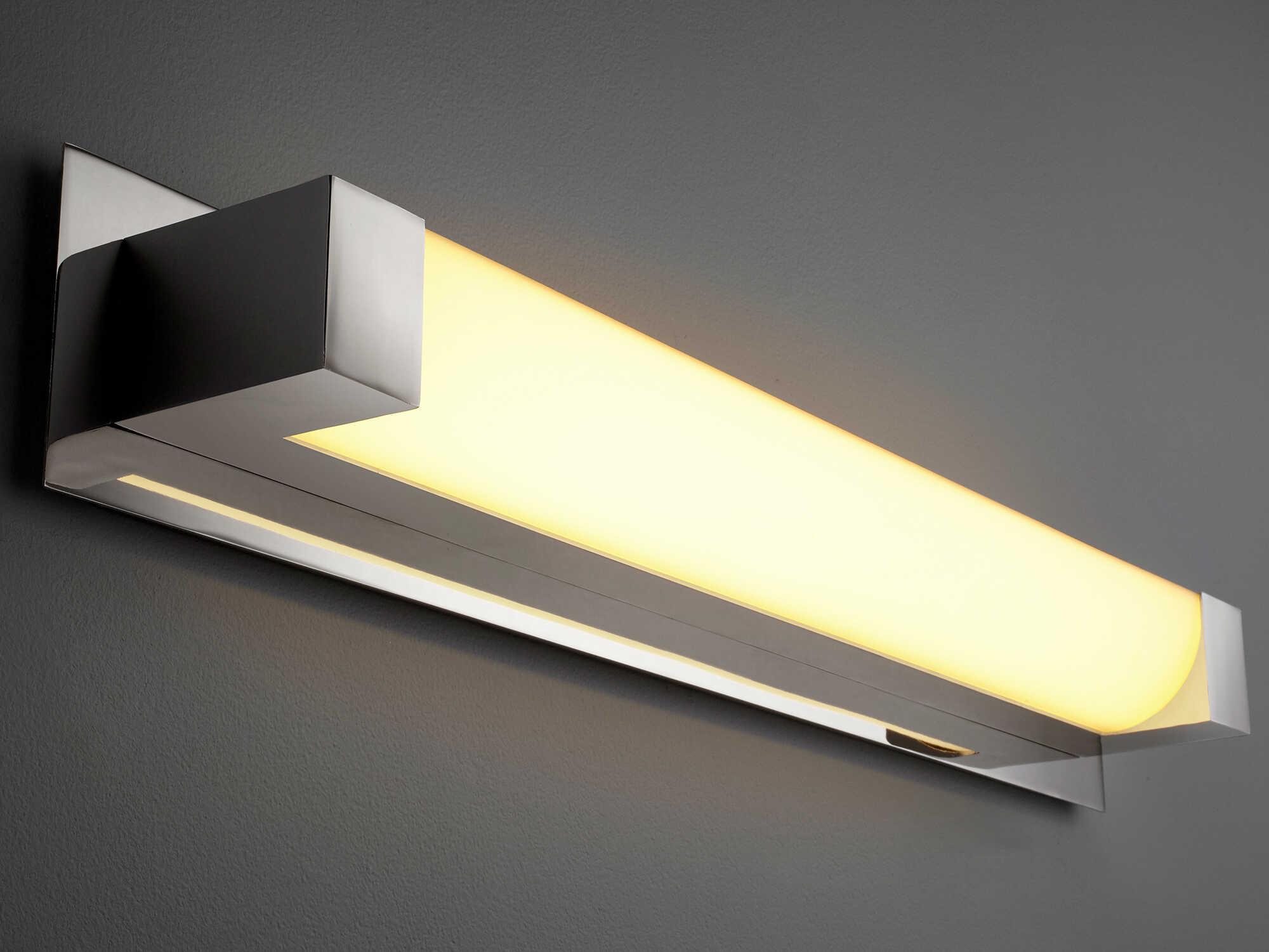 Oxygen by Quorum Balance 1-Light Polished Nickel Vanity Light