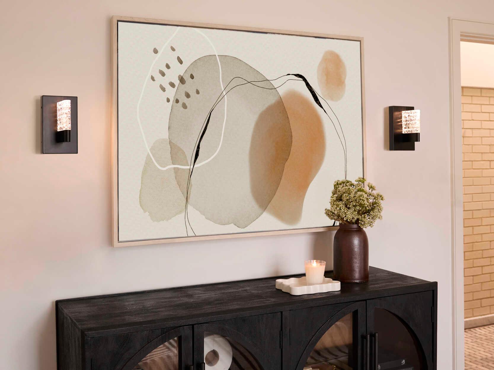 Oxygen by Quorum Gamma 1-Light Black Wall Sconce