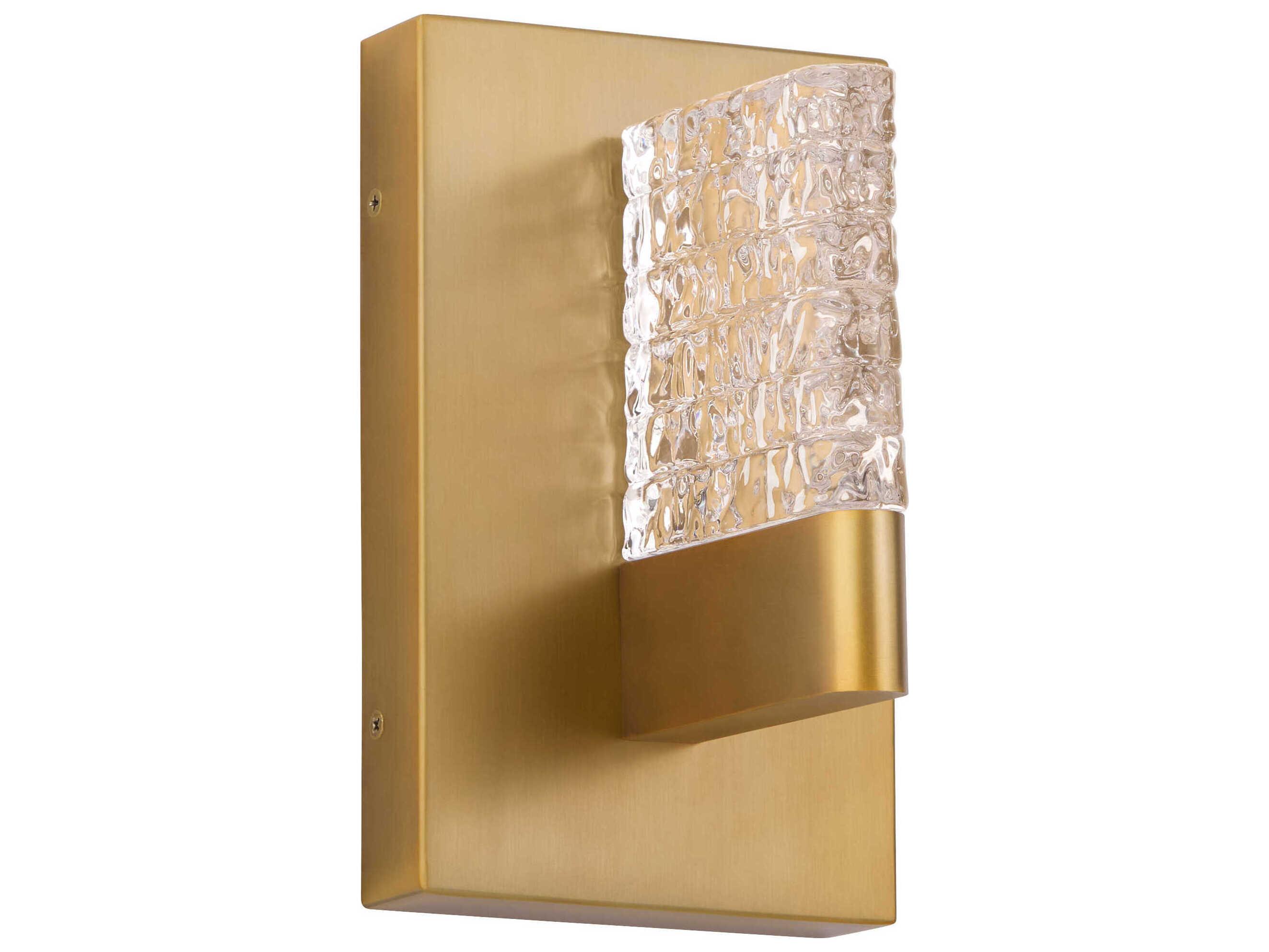Oxygen by Quorum Gamma 1-Light Brushed Brass Wall Sconce
