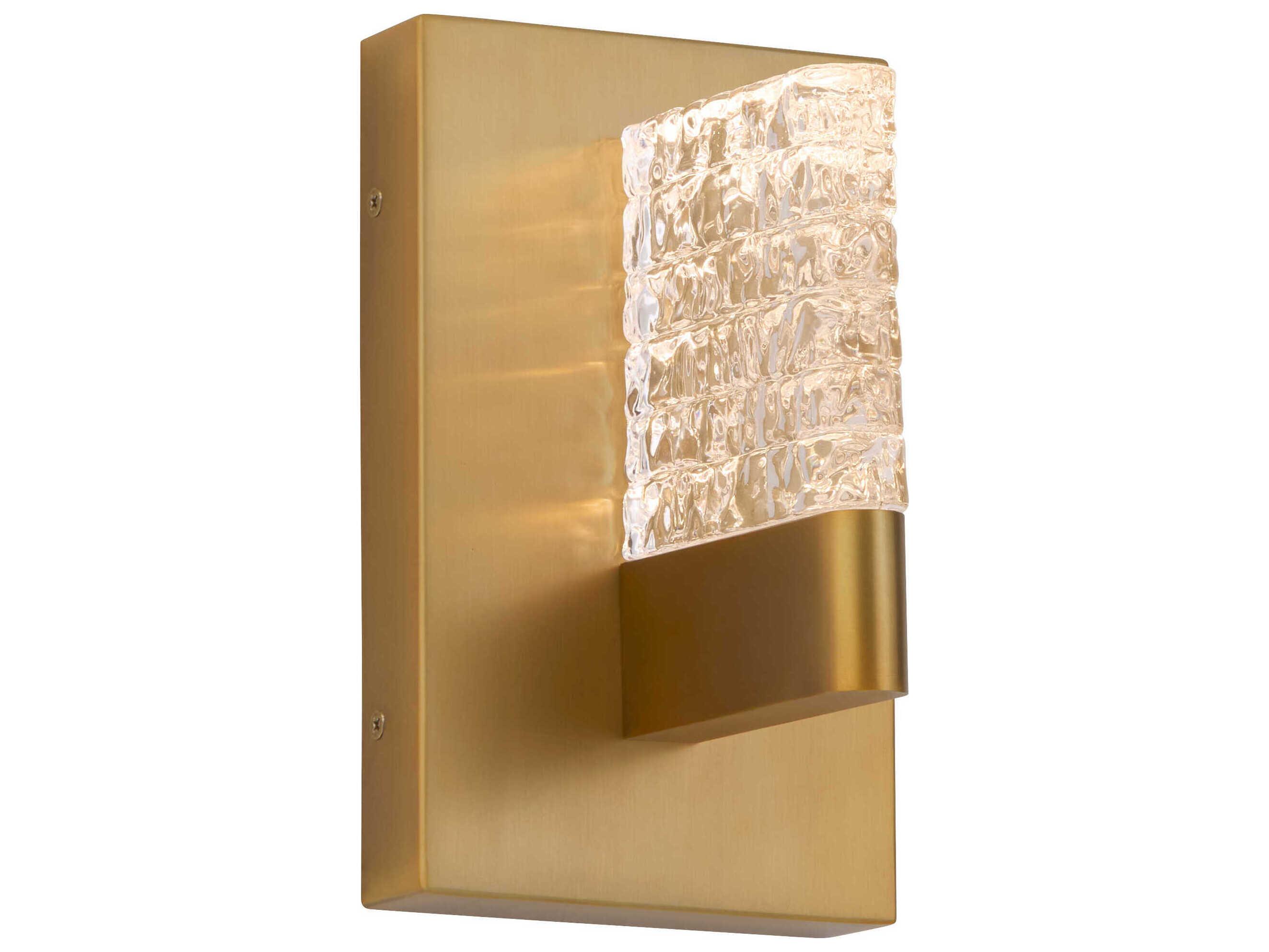 Oxygen by Quorum Gamma 1-Light Brushed Brass Wall Sconce