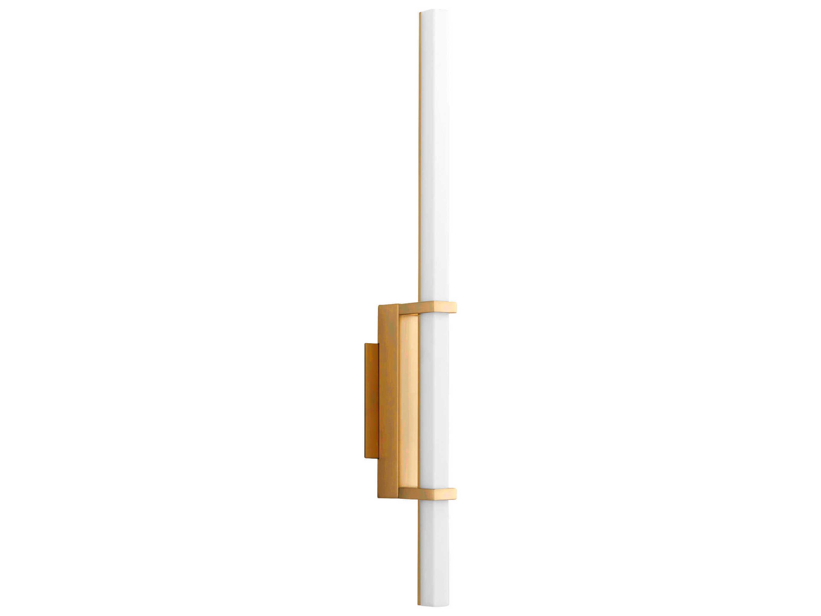 Oxygen by Quorum Wand 1-Light Aged Brass Wall Sconce