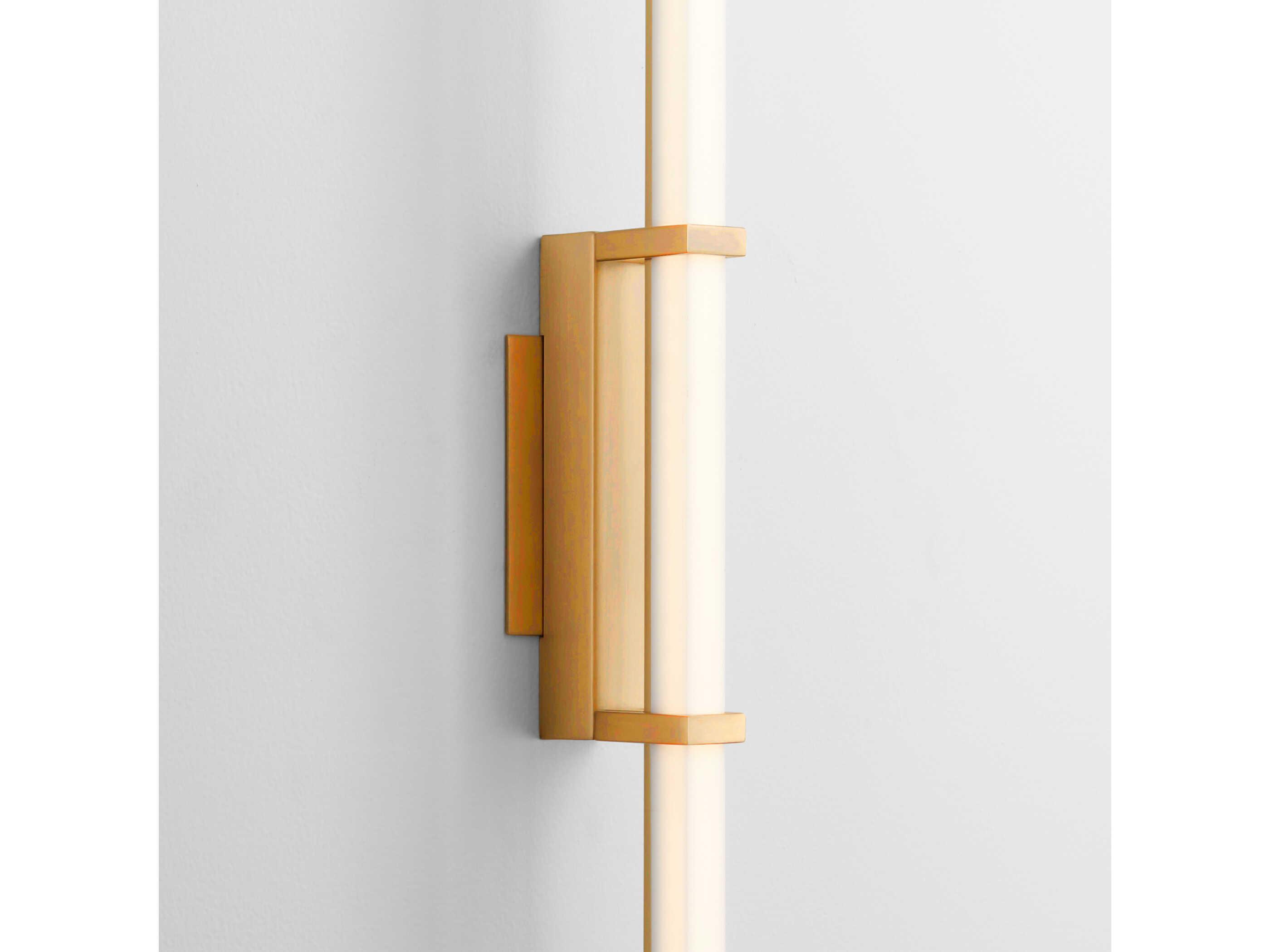 Oxygen by Quorum Wand 1-Light Aged Brass Wall Sconce