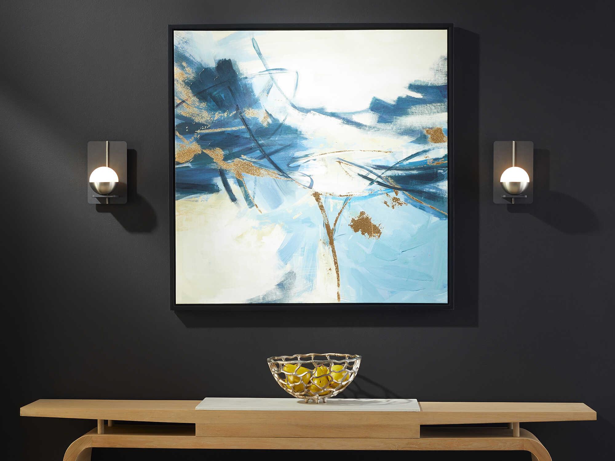 Oxygen by Quorum Iota 1-Light Black Satin Nickel Wall Sconce