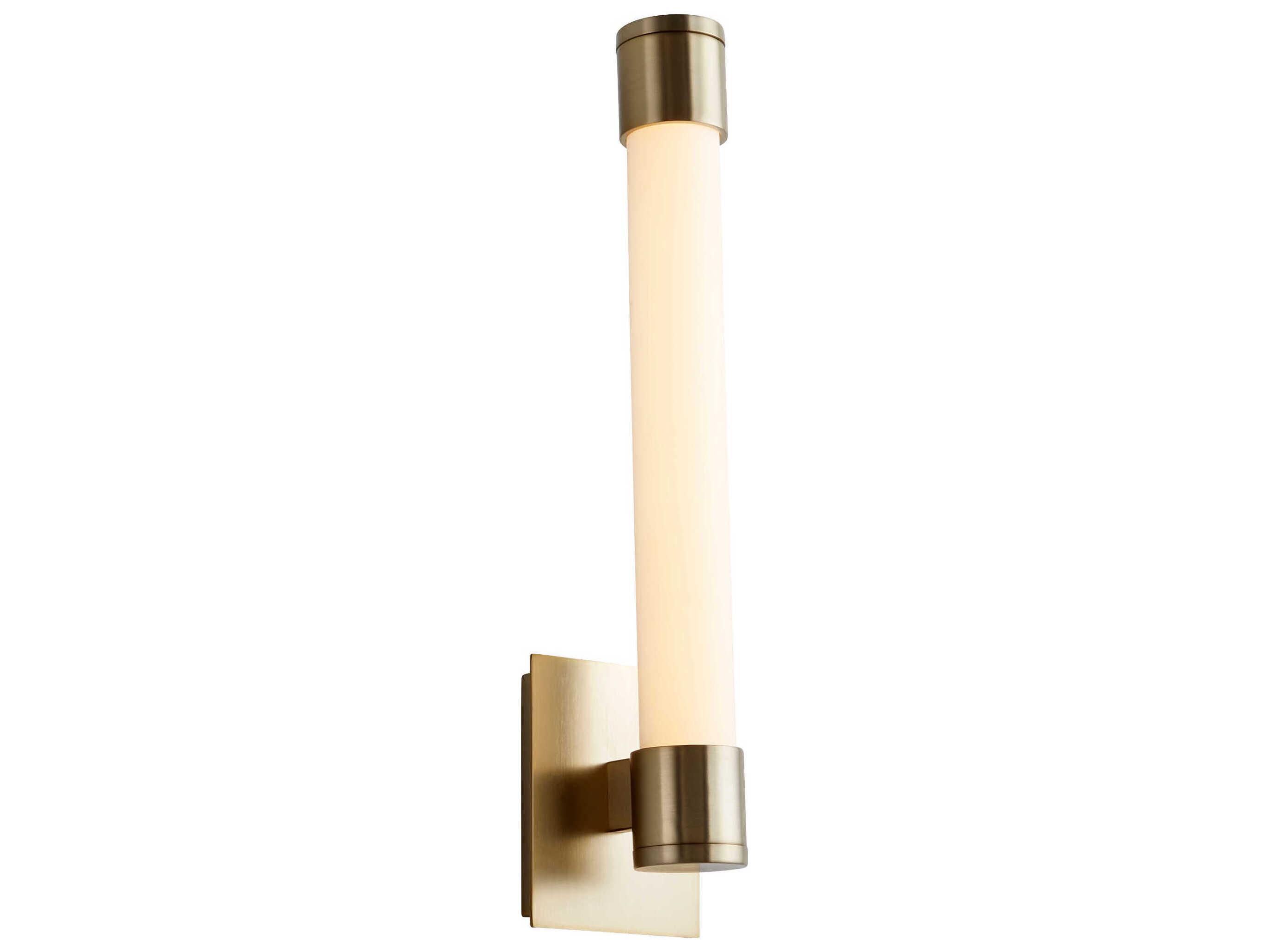 Oxygen by Quorum Zenith-II 1-Light Aged Brass Wall Sconce