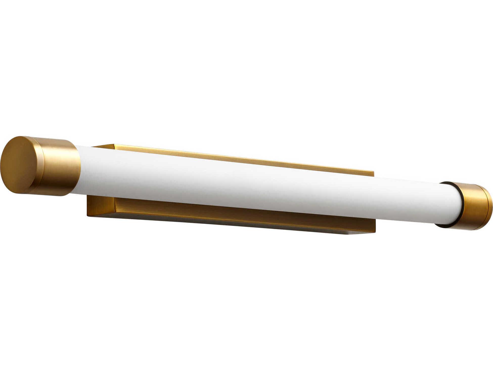 Oxygen by Quorum Zenith-II 1-Light Aged Brass Vanity Light