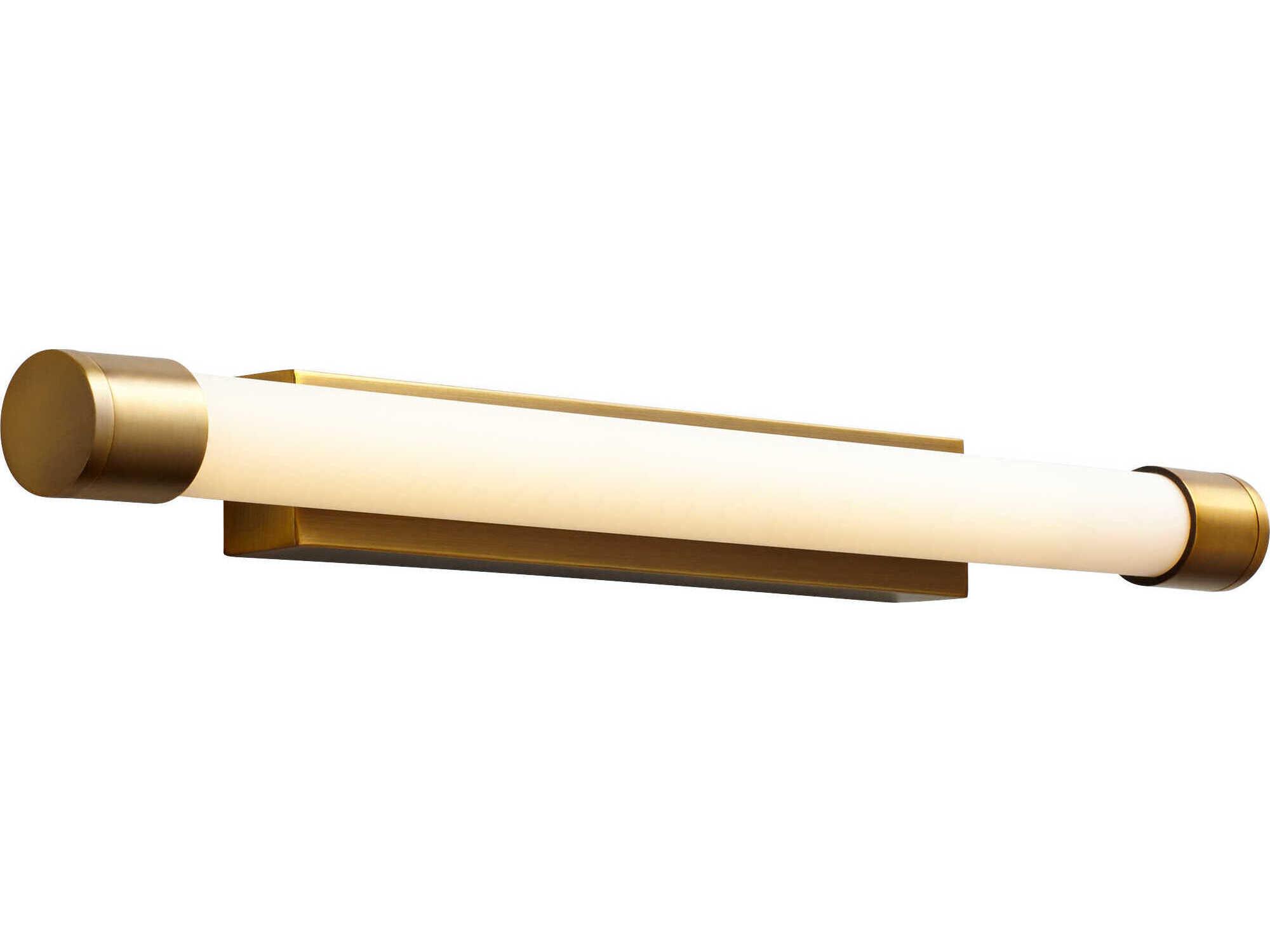 Oxygen by Quorum Zenith-II 1-Light Aged Brass Vanity Light