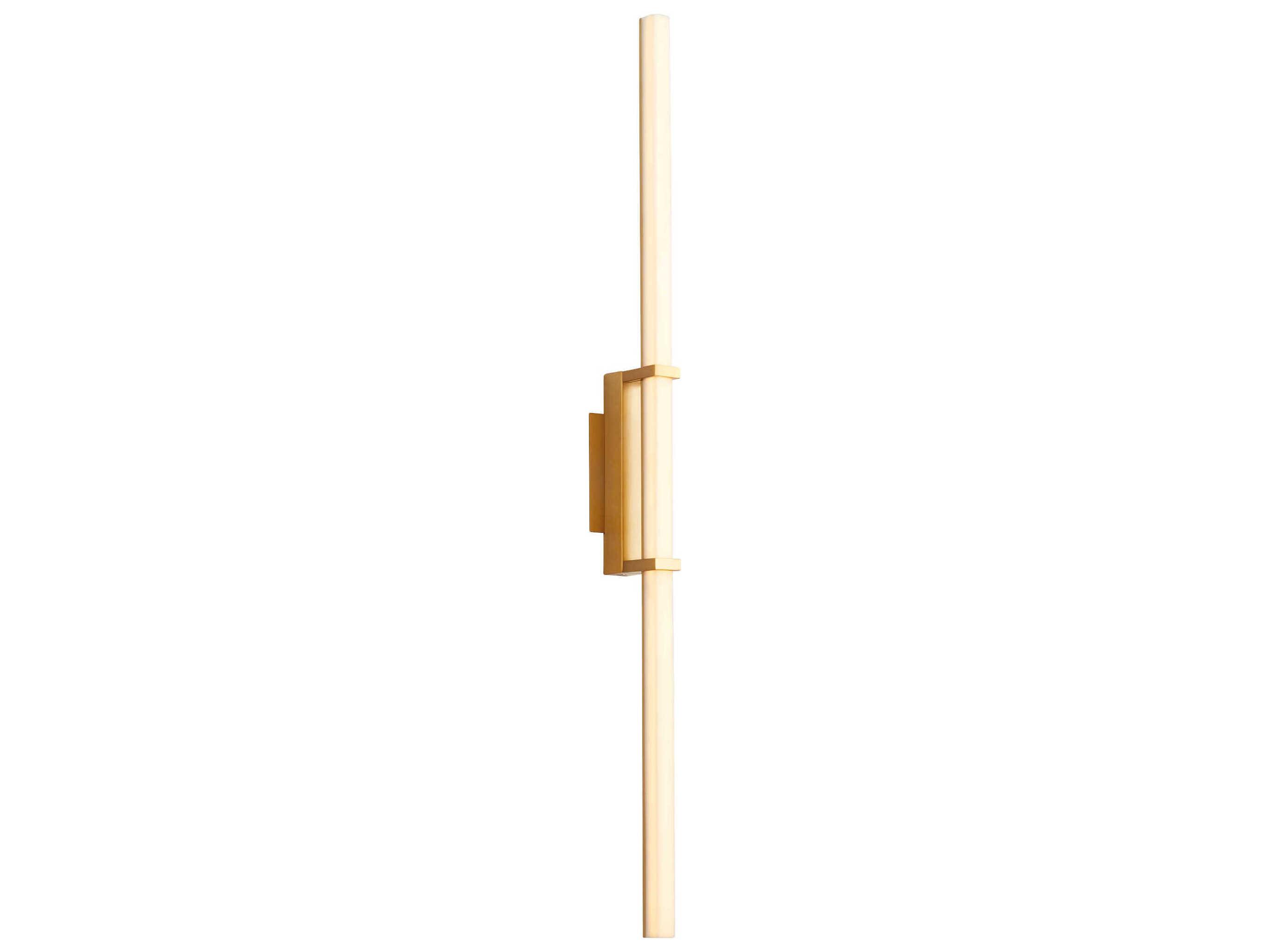 Oxygen by Quorum Wand 1-Light Aged Brass Vanity Light