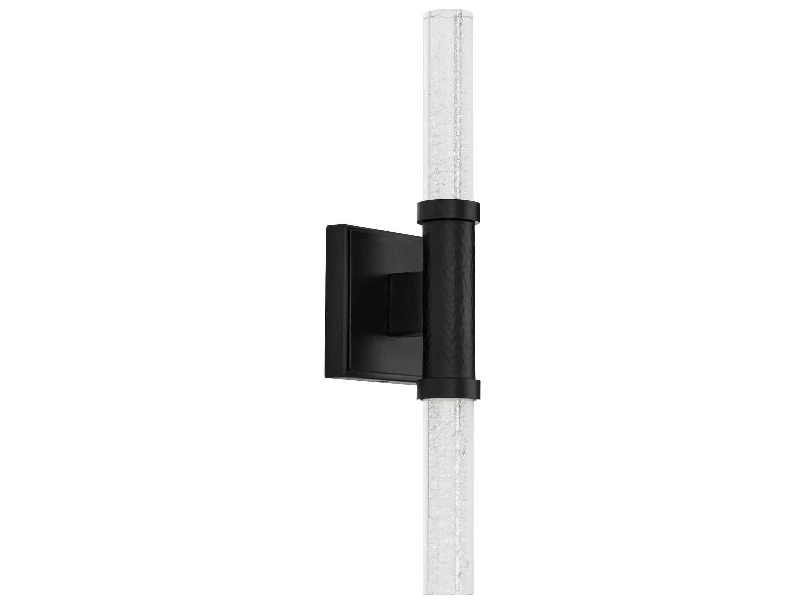 Oxygen by Quorum Monet 2-Light Black Wall Sconce