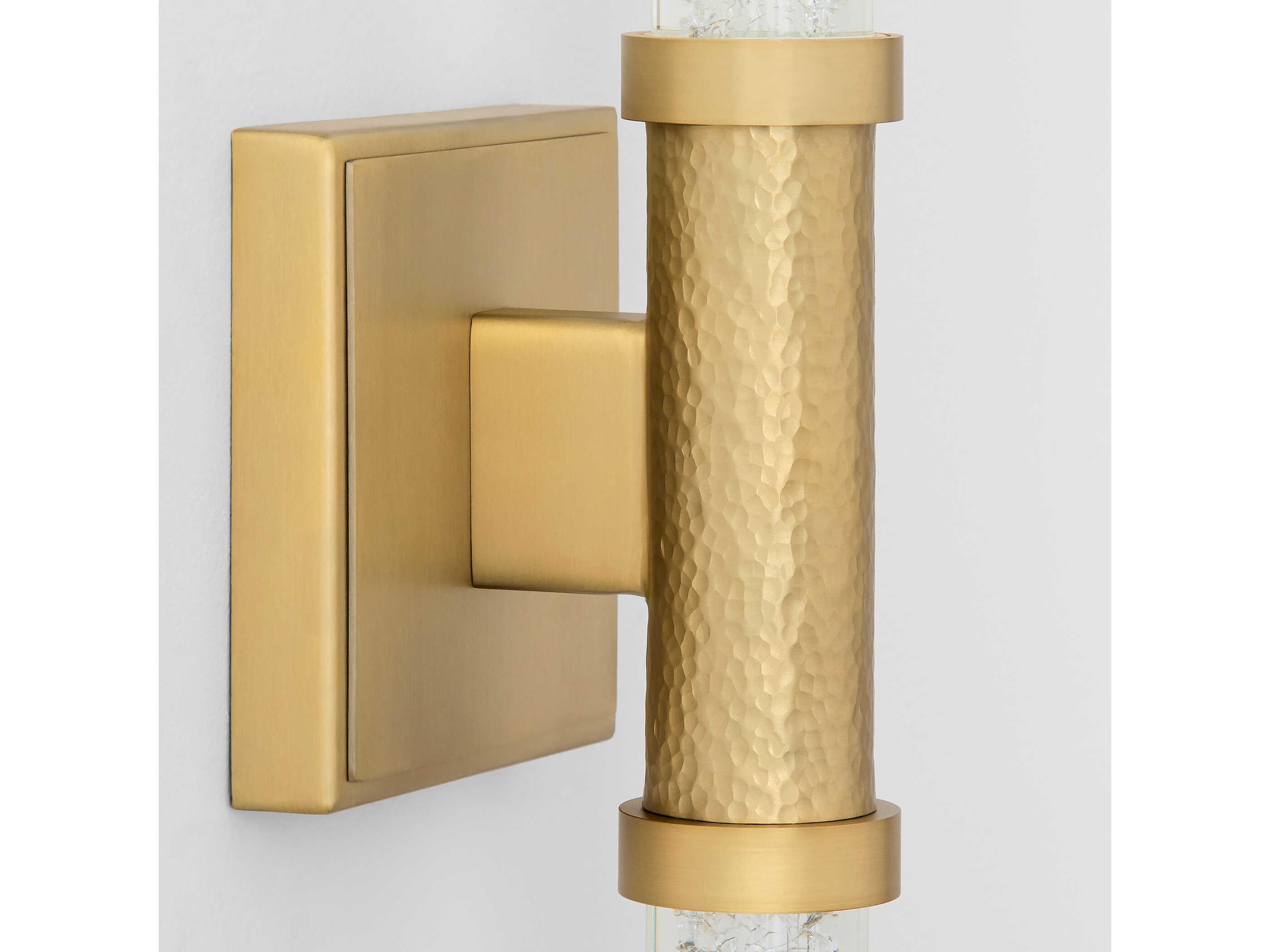 Oxygen by Quorum Monet 2-Light Aged Brass Wall Sconce